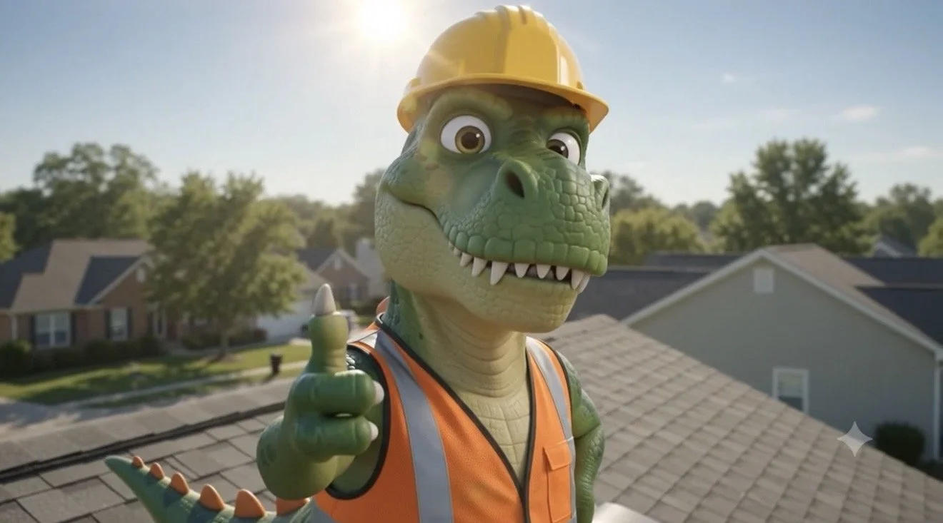 Rex Roofing mascot — GAF certified roofing contractor serving Middle Tennessee