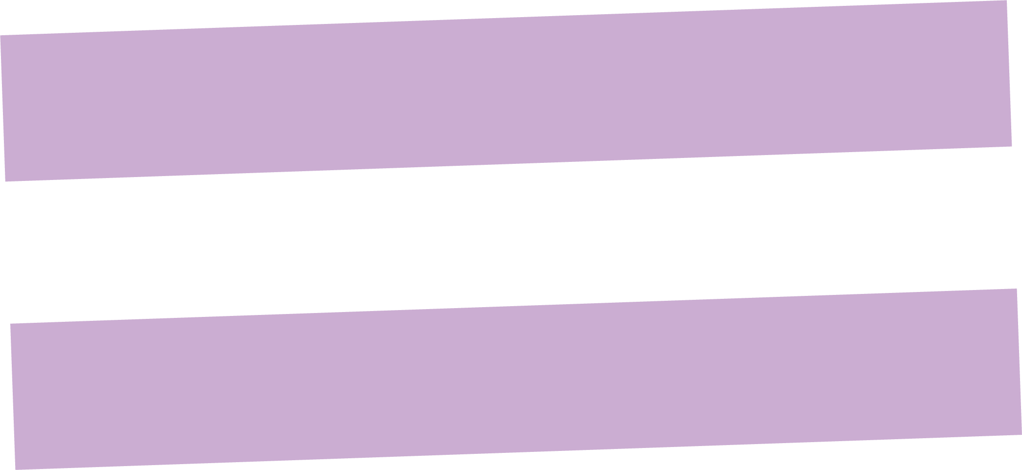 A purple rectangular object with a black stripe in the middle and angled edges.