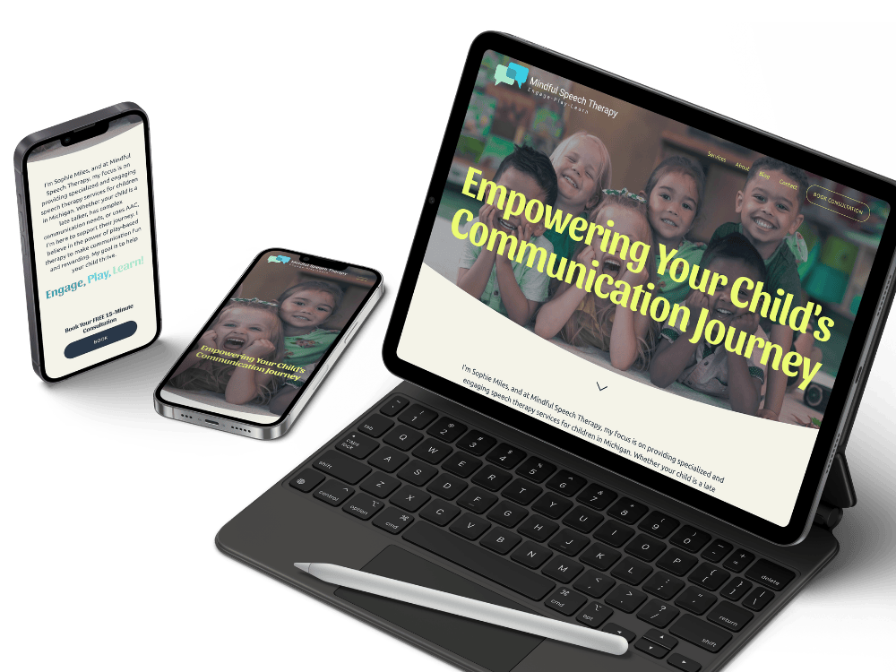 Speech Therapy Practice Website with Mobile-First Design
