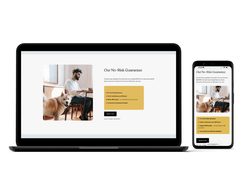 Lead Generation Landing Page for Business Financing