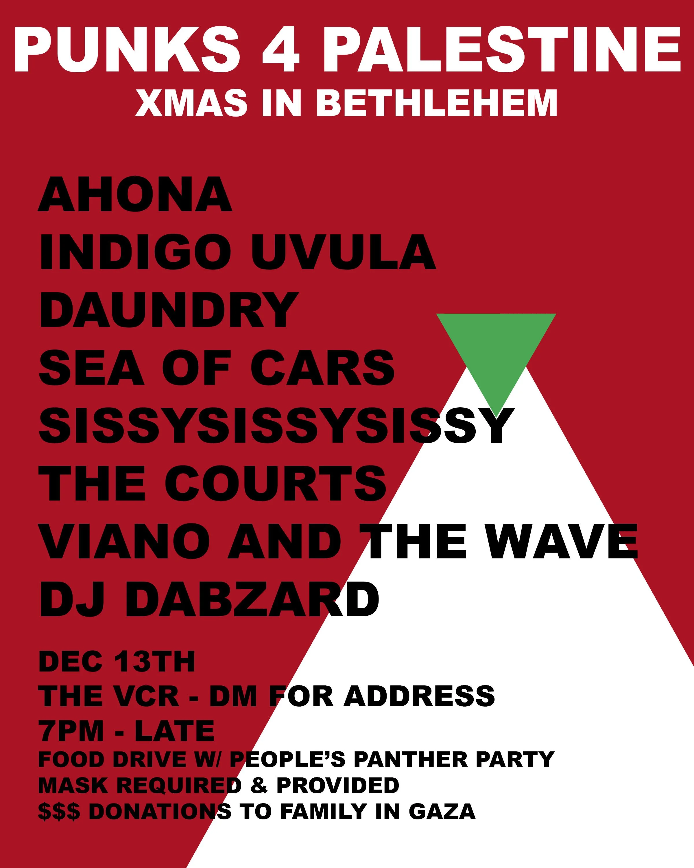 Punks 4 Palestine: XMAS IN BETHLEHEM CONCERT