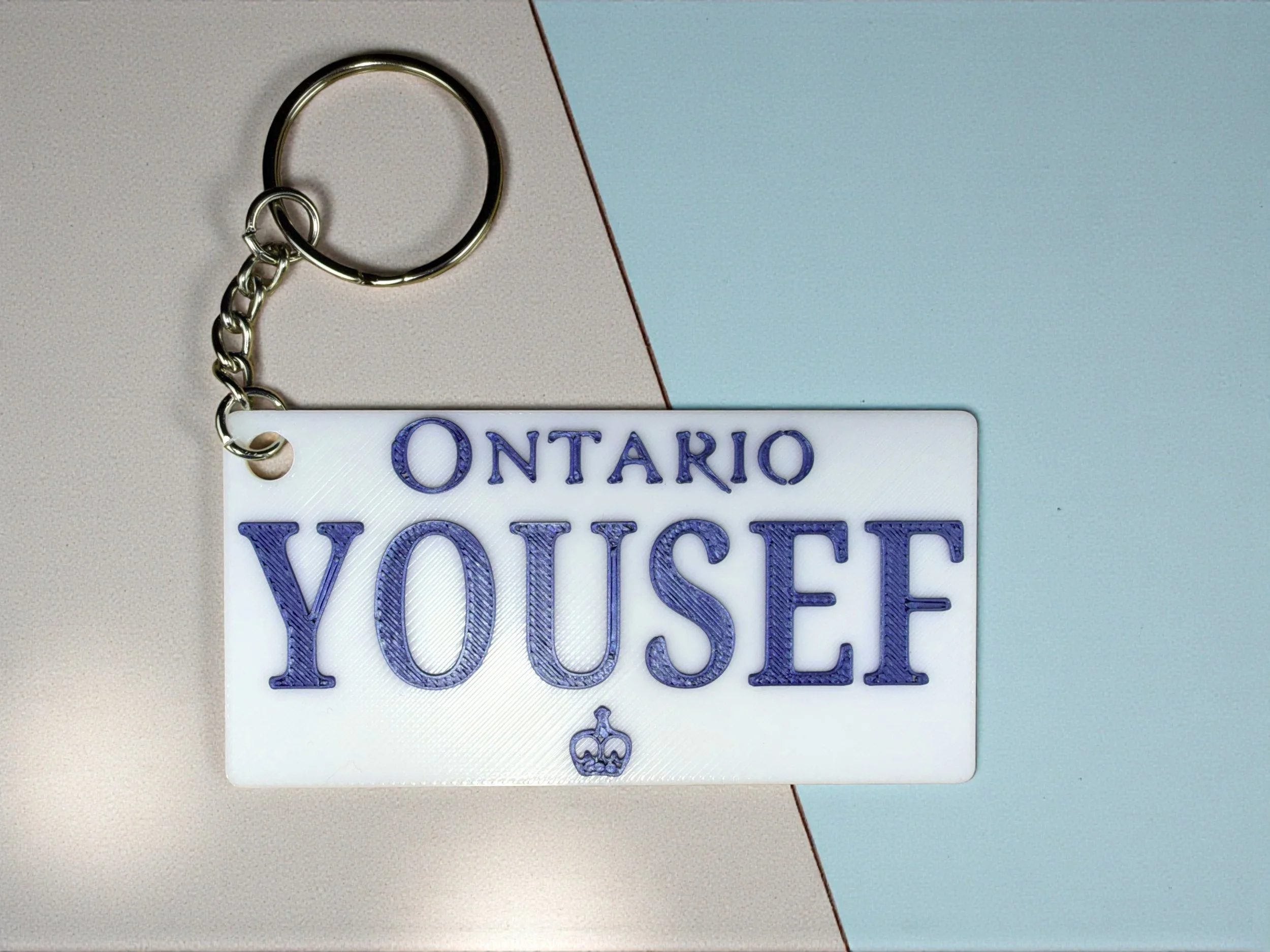 Custom Ontario License Plate Keychain | Personalized Name Tag