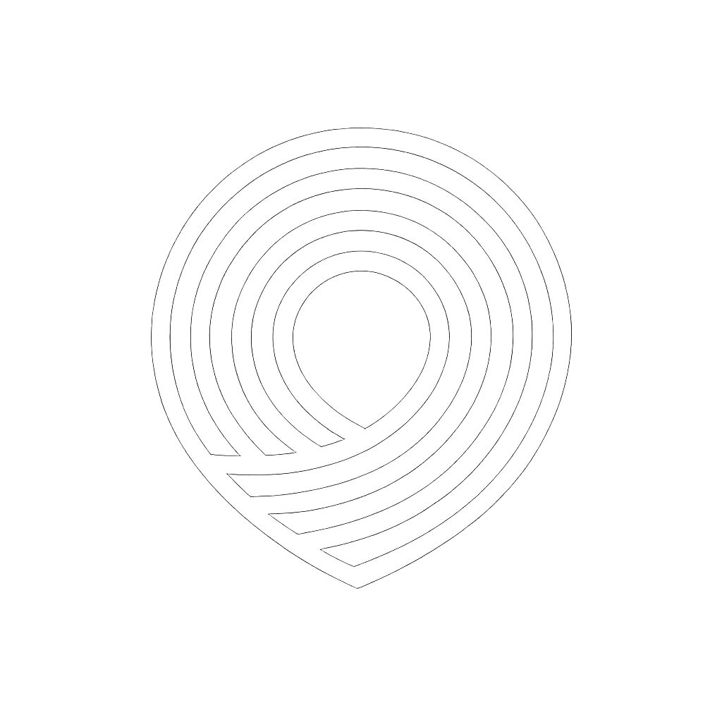 Lumminum marketing agency logo — stylized white fingerprint icon on a black background.