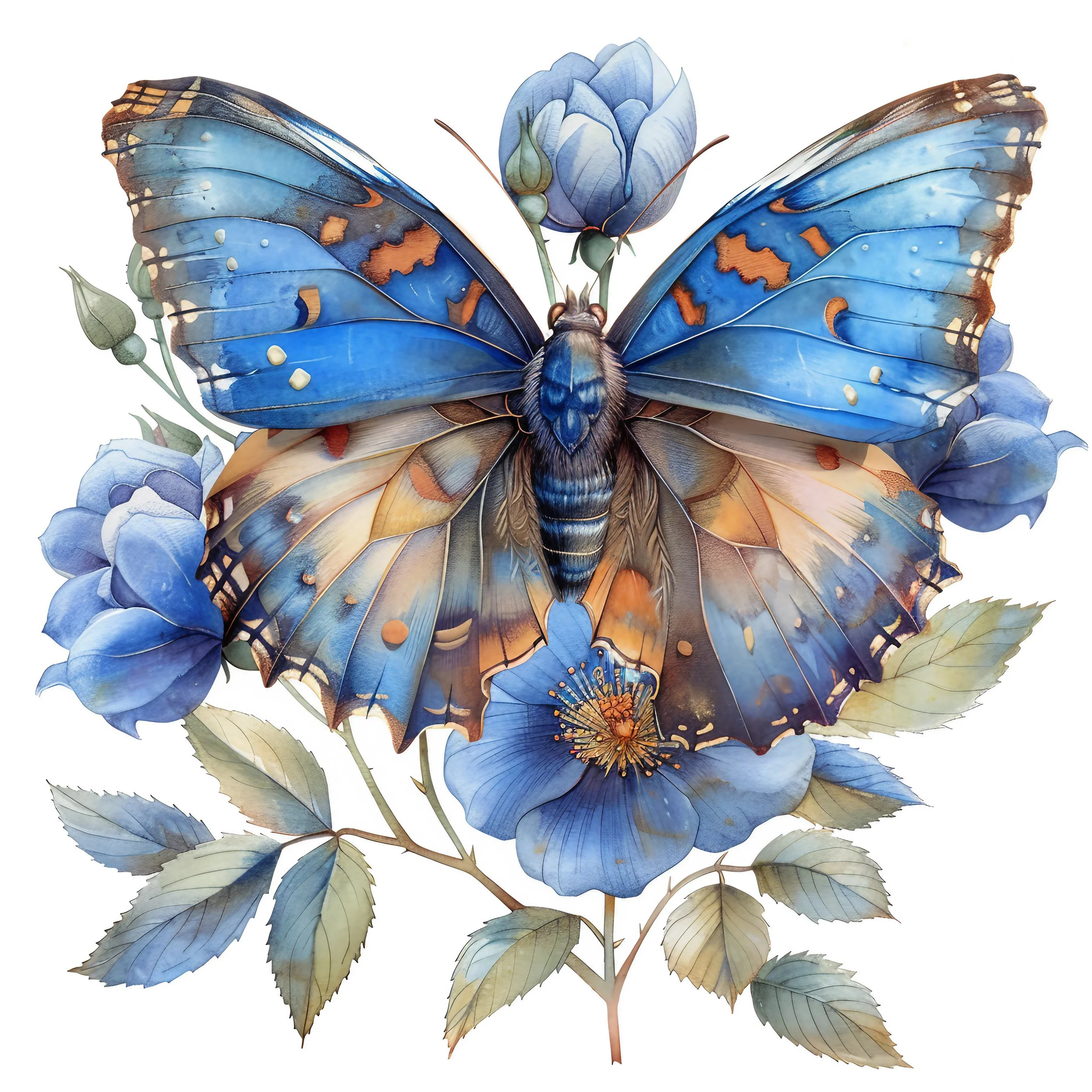 Butterfly in flowers Clipart (4).jpg