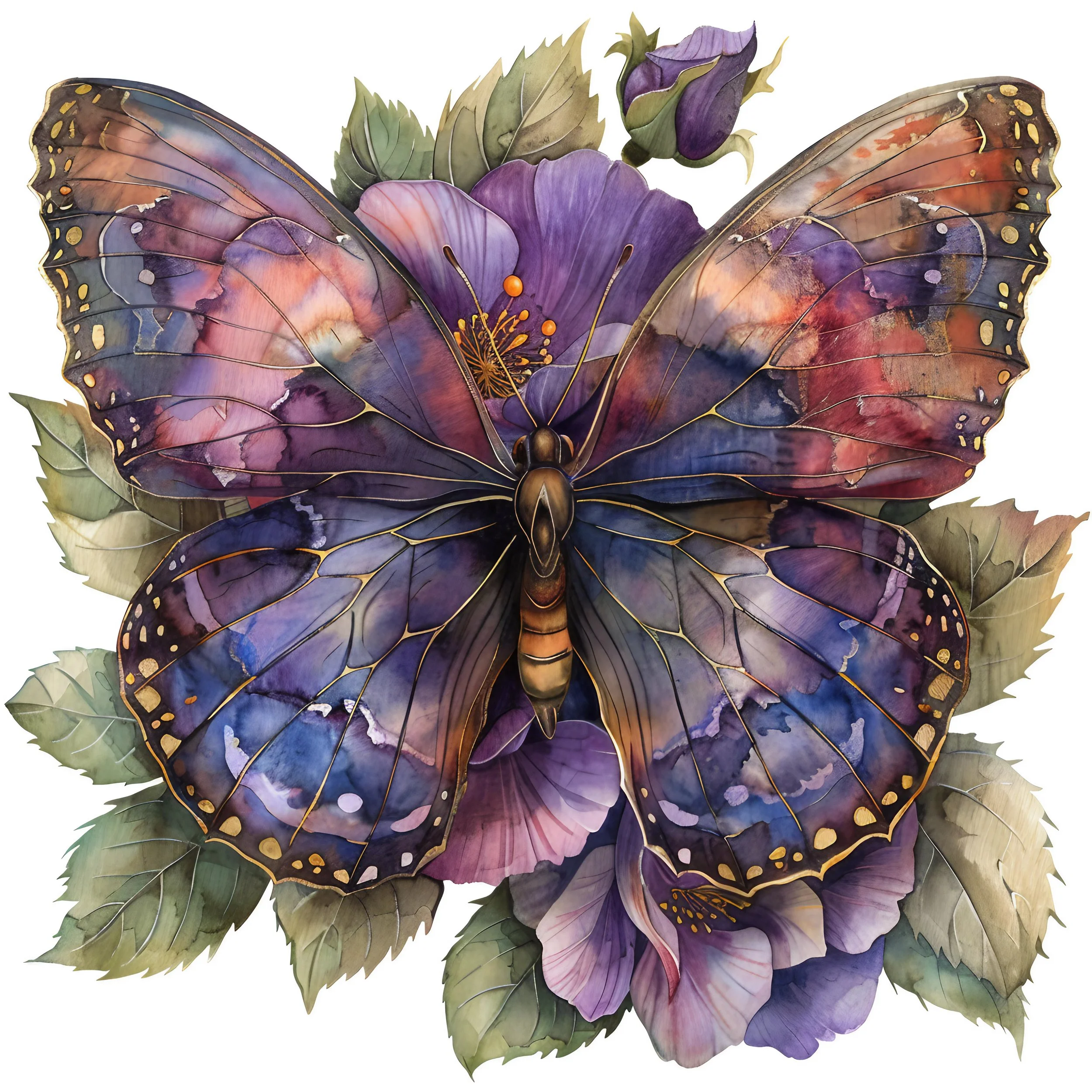 Butterfly in flowers Clipart (12).jpg