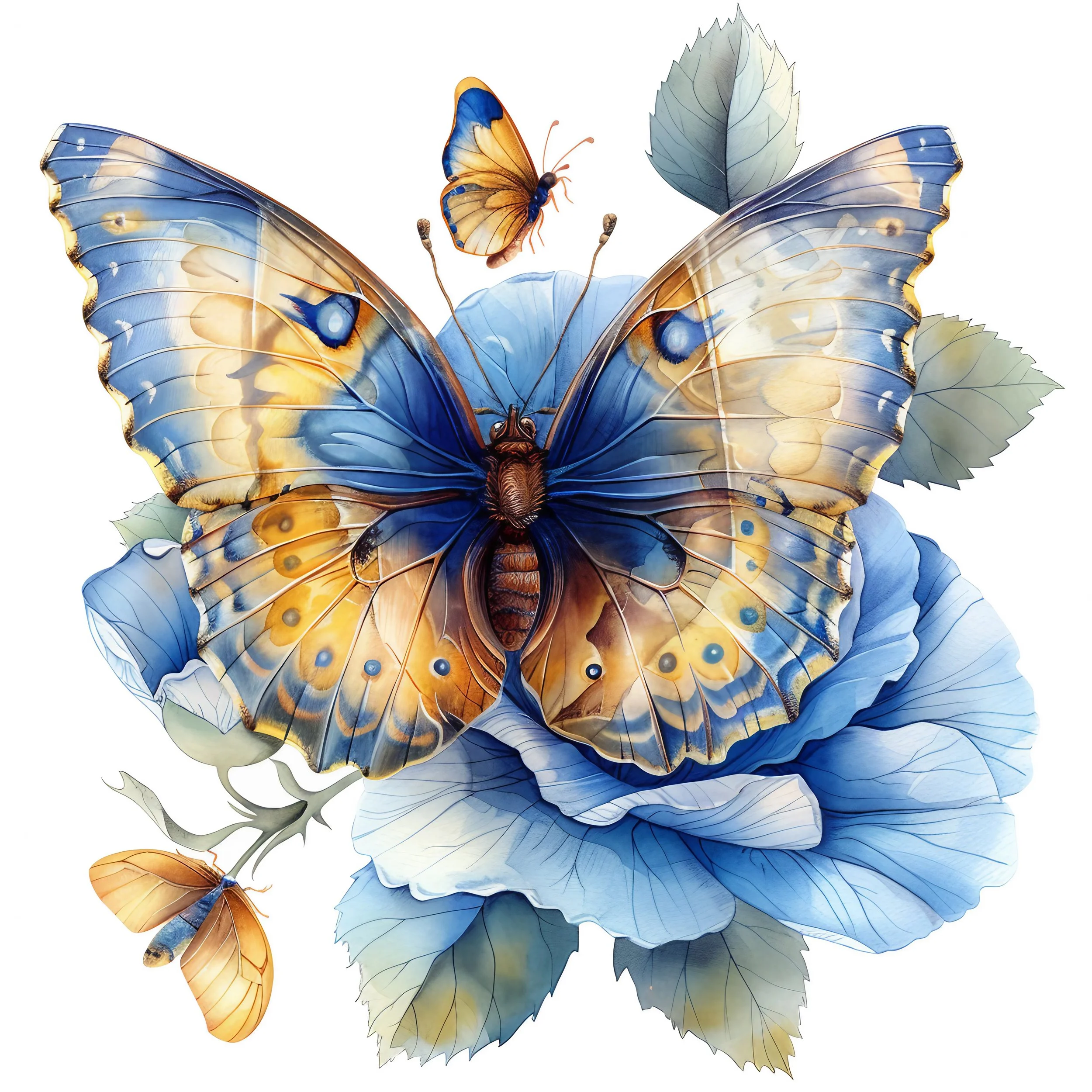 Butterfly in flowers Clipart (2).jpg