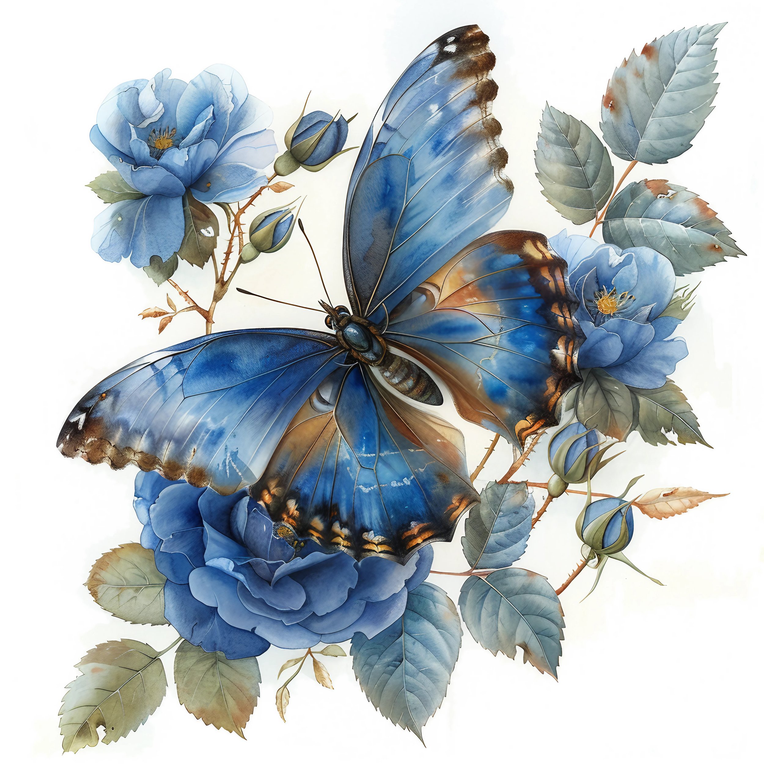Butterfly in flowers Clipart (10).jpg