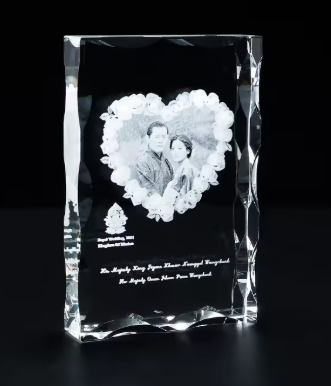 K9 Crystal Rectangular Block 3D Photo and Engraving 4.75