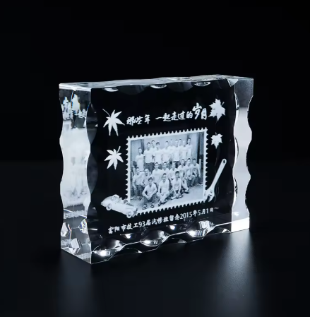 K9 Crystal Rectangular Block 3D Photo and Engraving 4.75