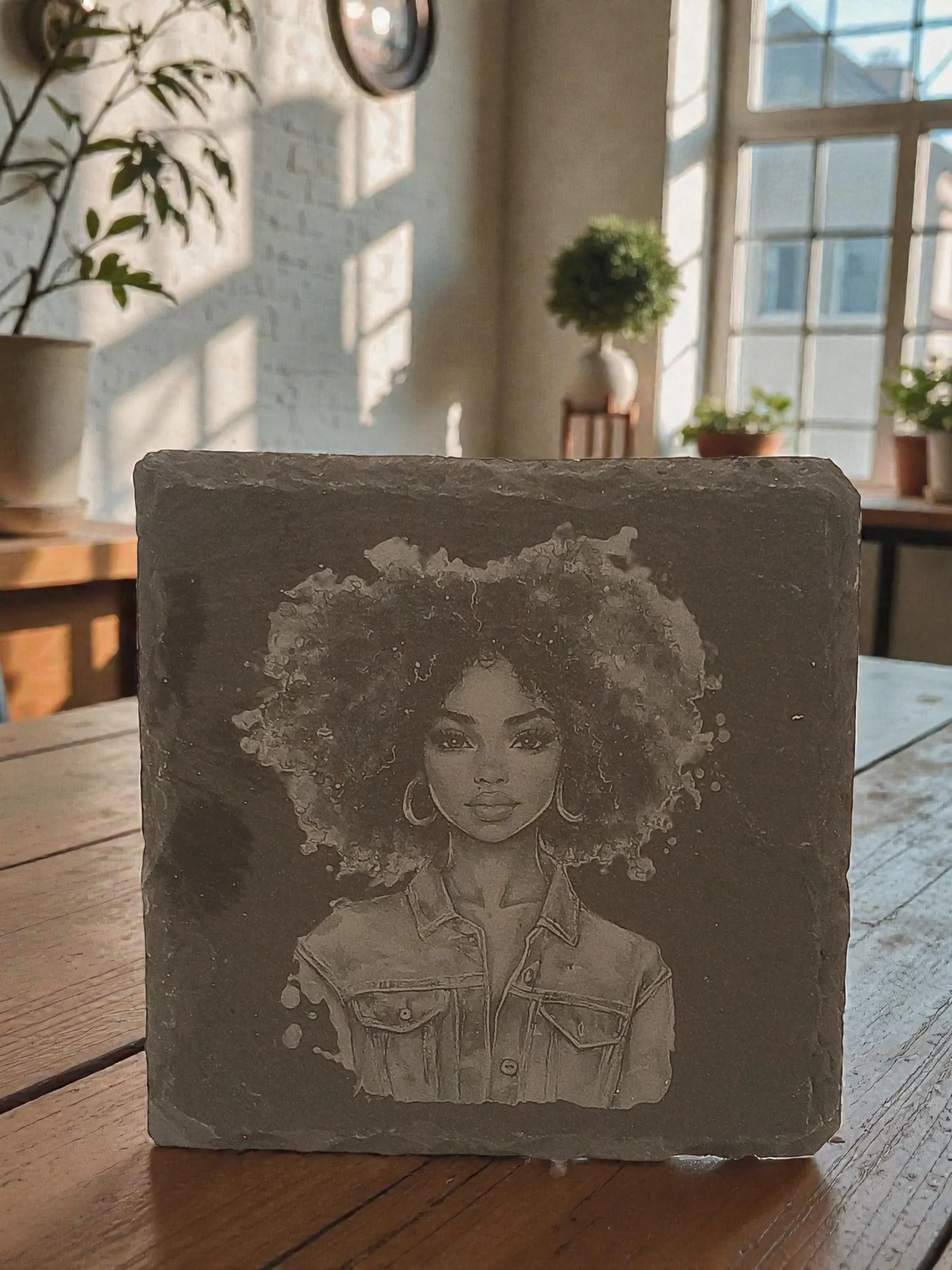 Black Girl Magic Hi-Def Slate Coasters