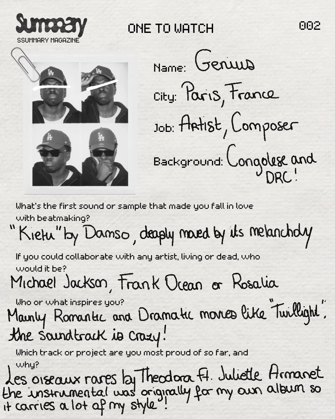 One to watch #2: Genius on the track 