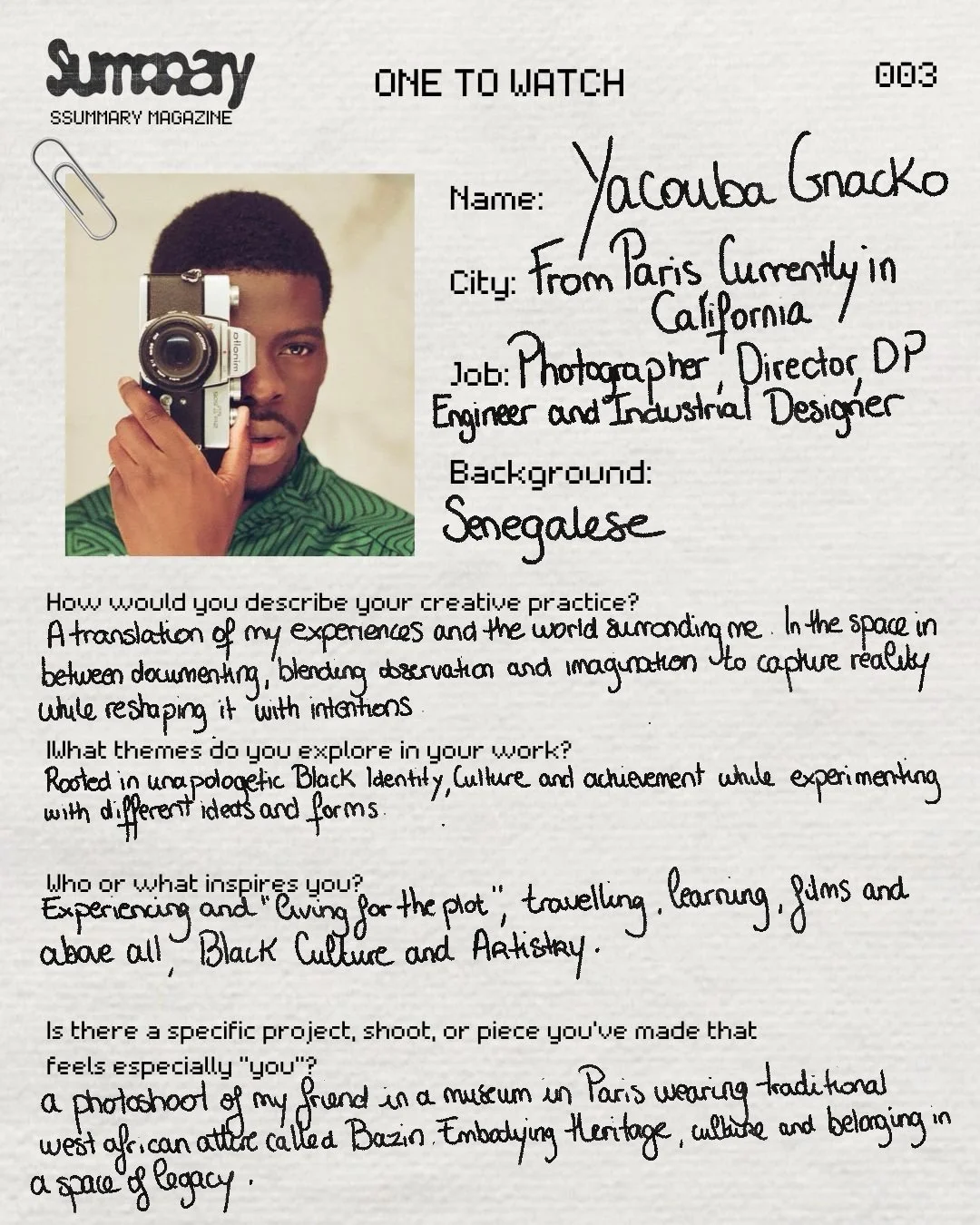 One to watch #3: Yacouba Gnacko