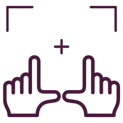 Two hands framing with fingers forming boundaries