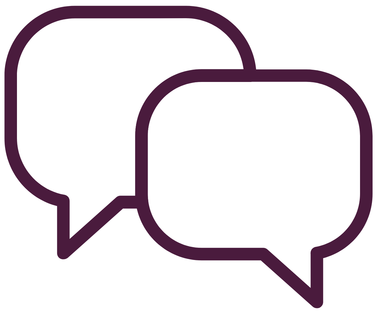 Two speech bubbles