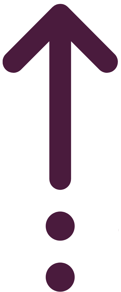 Upward arrow indicating positive outcomes