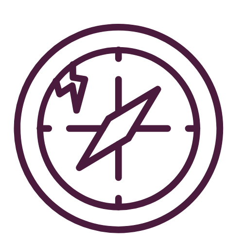 Broken compass with disconnected needle