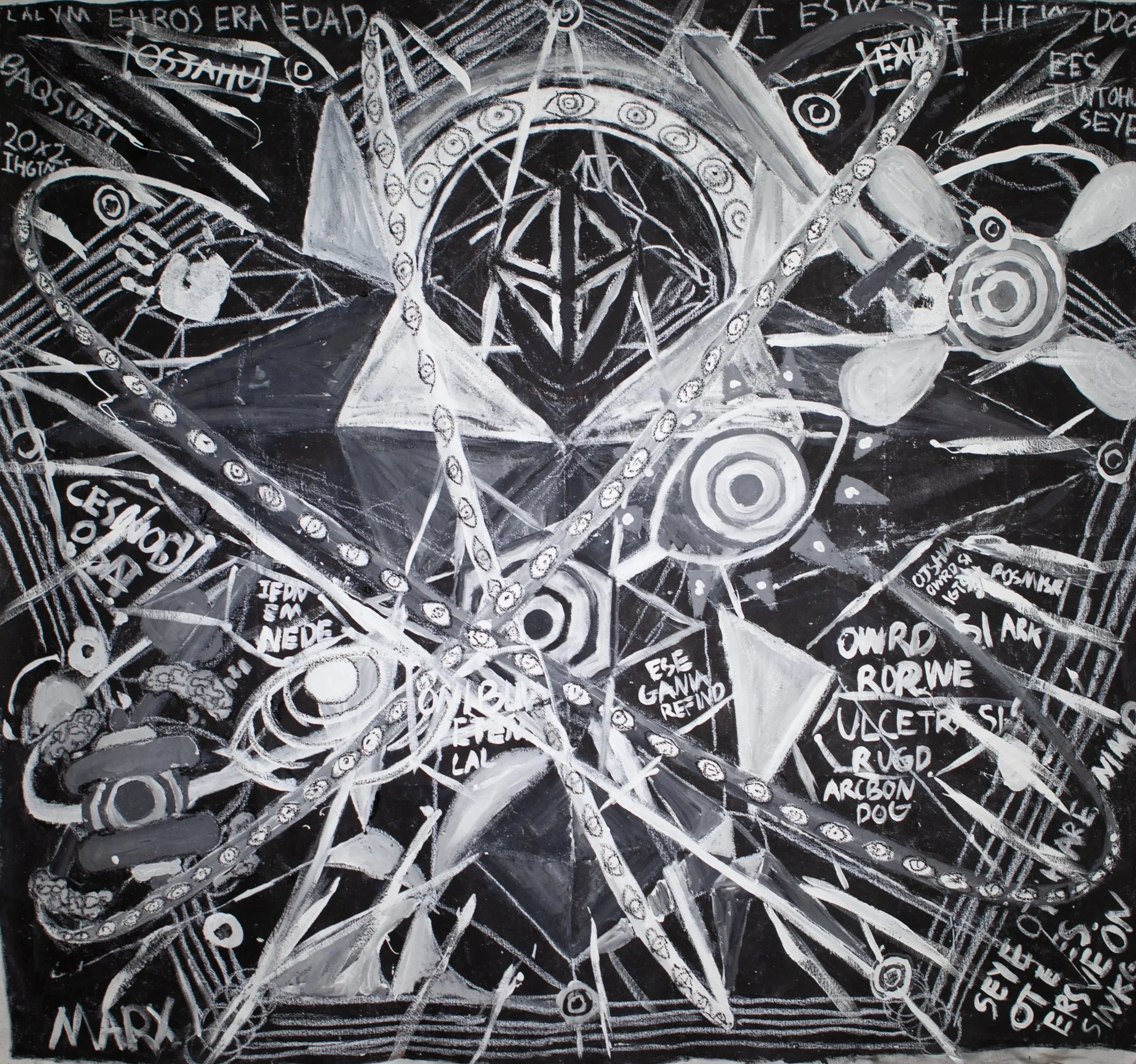 "Joshua" 
Brandon Marx c. 2025
5ft x 5ft Acrylic & Oil on Canvas
