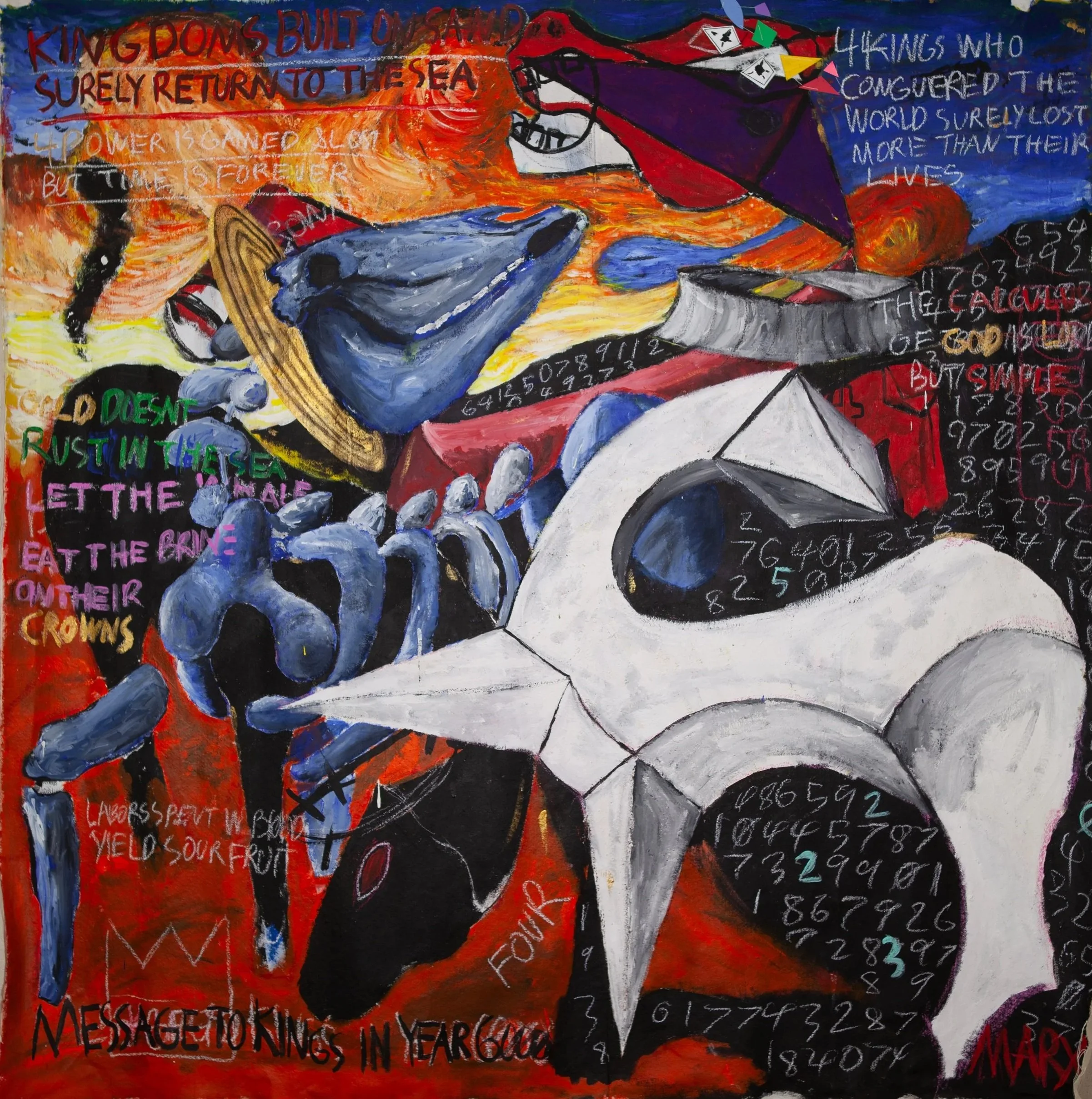 "Cabellos" 
Brandon Marx c. 2025
5ft x 5ft Acrylic & Oil on Canvas