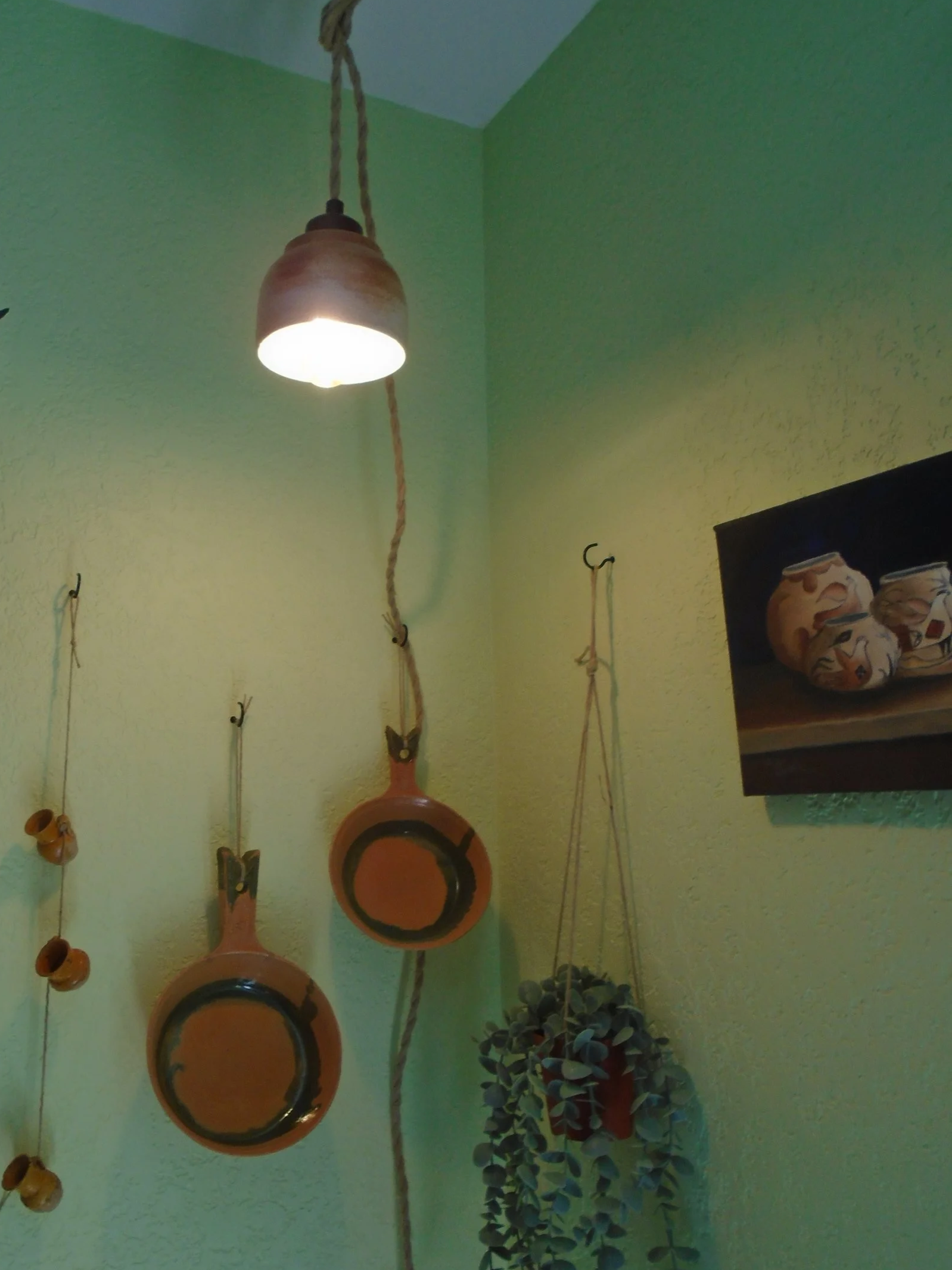 Rustic Ceramic Hanging Lamp