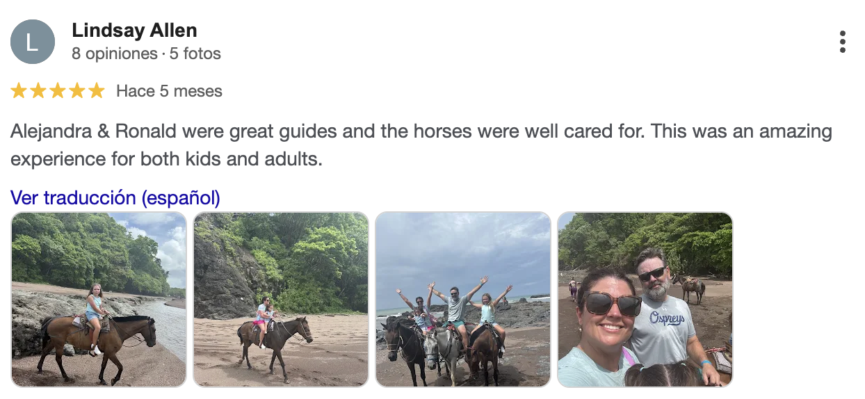 Horseback rides jaco