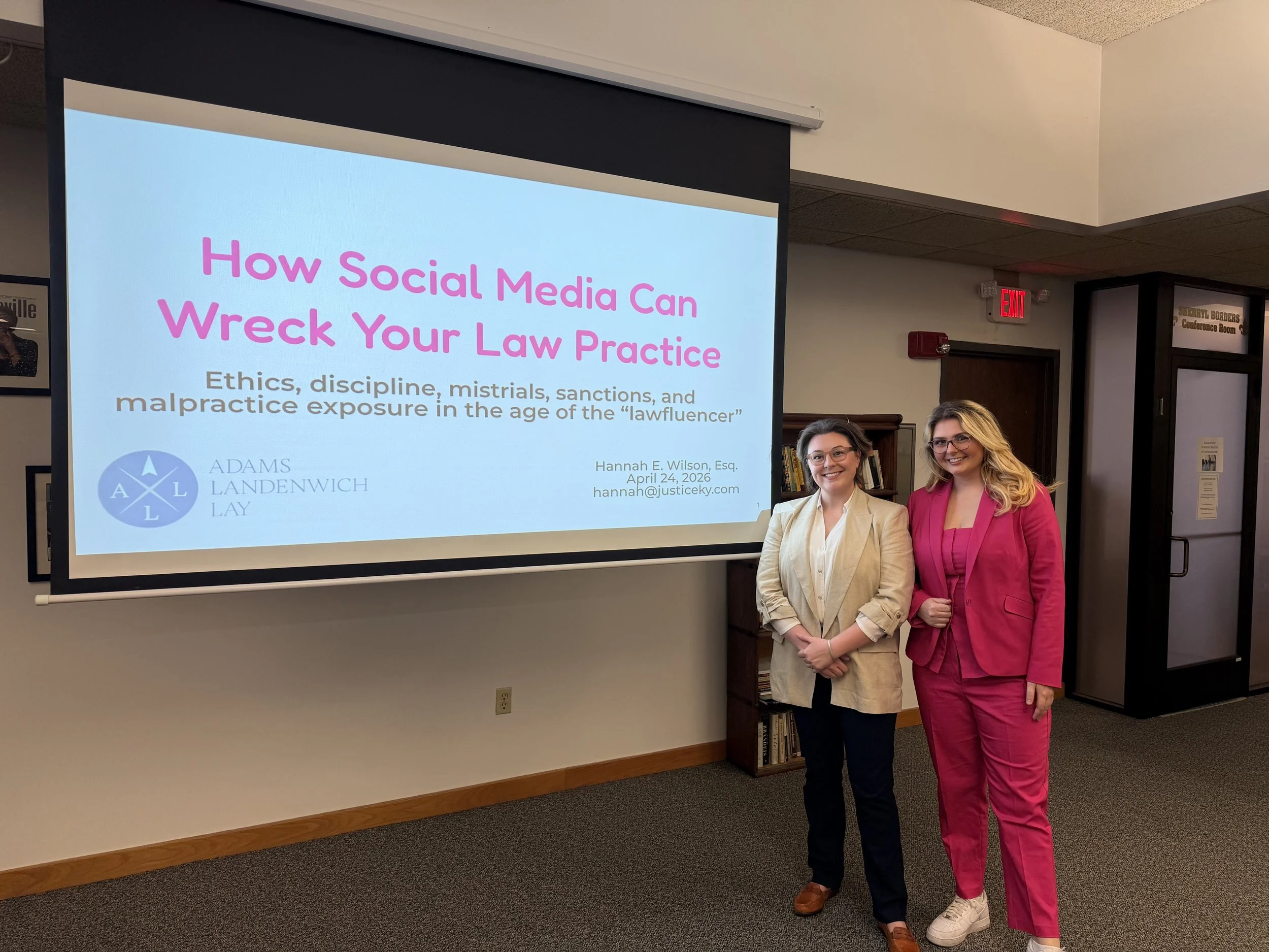 2 women presenting on screen
