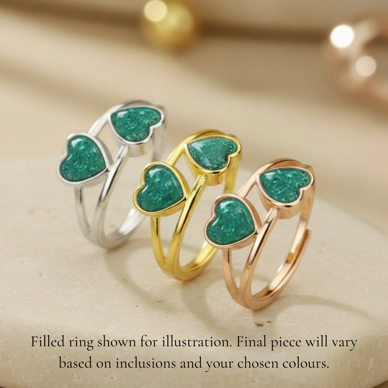Double Heart Ring — Kindred Keepsakes