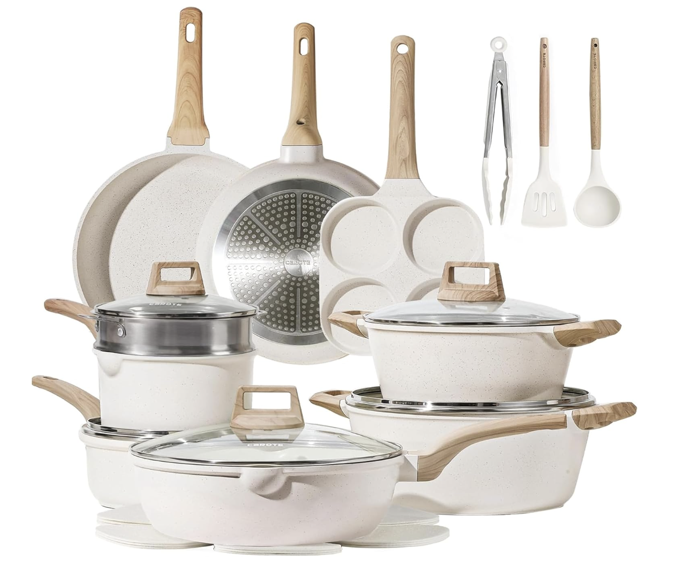 CAROTE 21pcs Pots and Pans Set