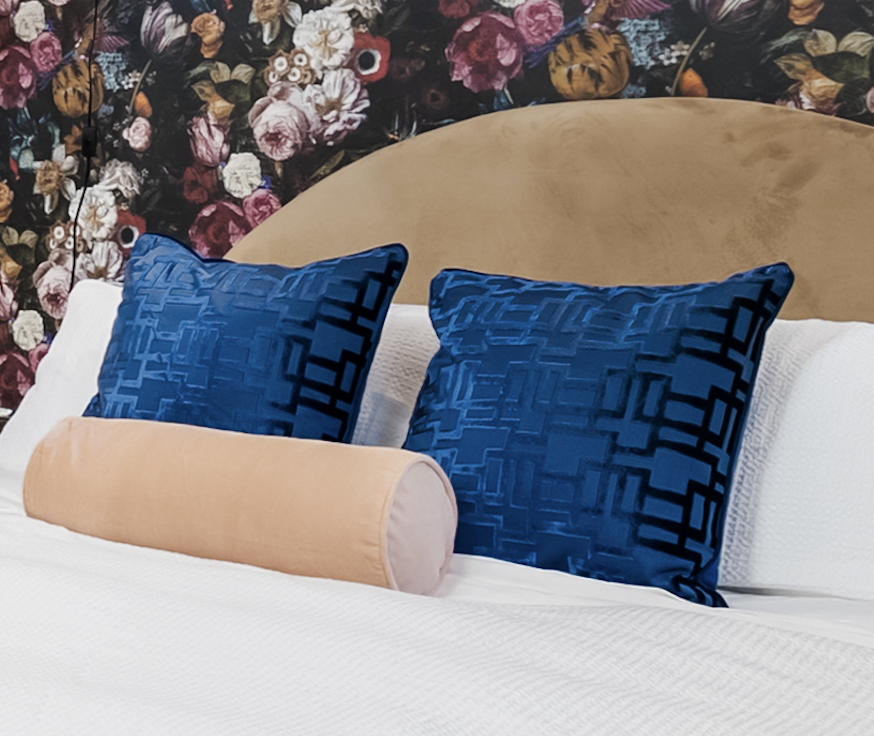 Sapphire Velvet Throw Pillow Cover