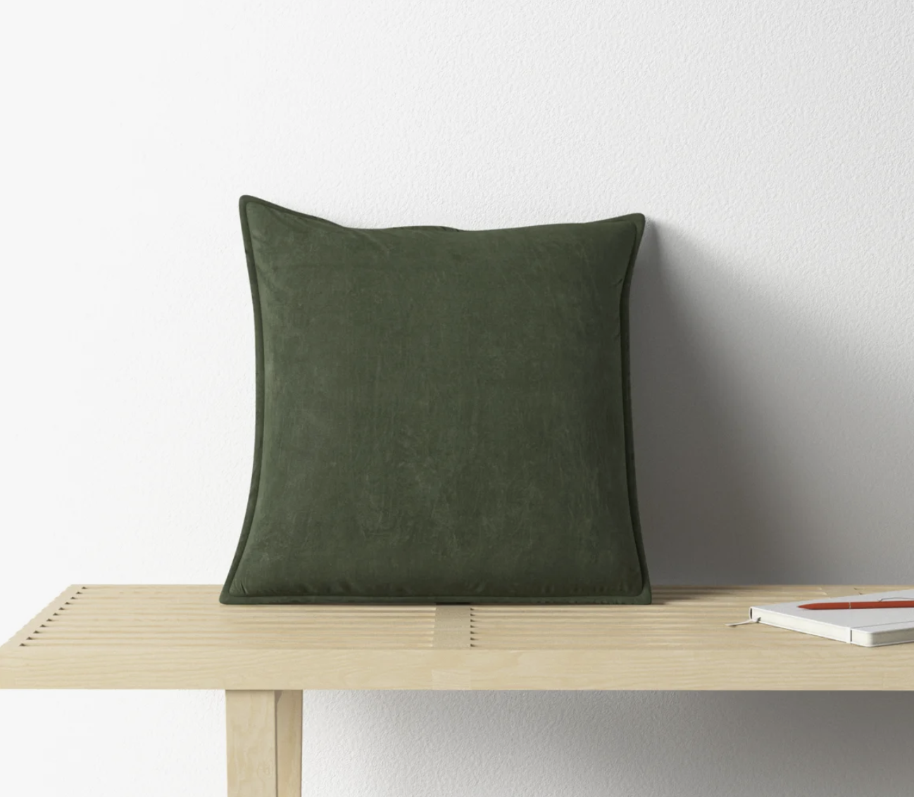 Edgar Square Cotton Velvet Throw Pillow
