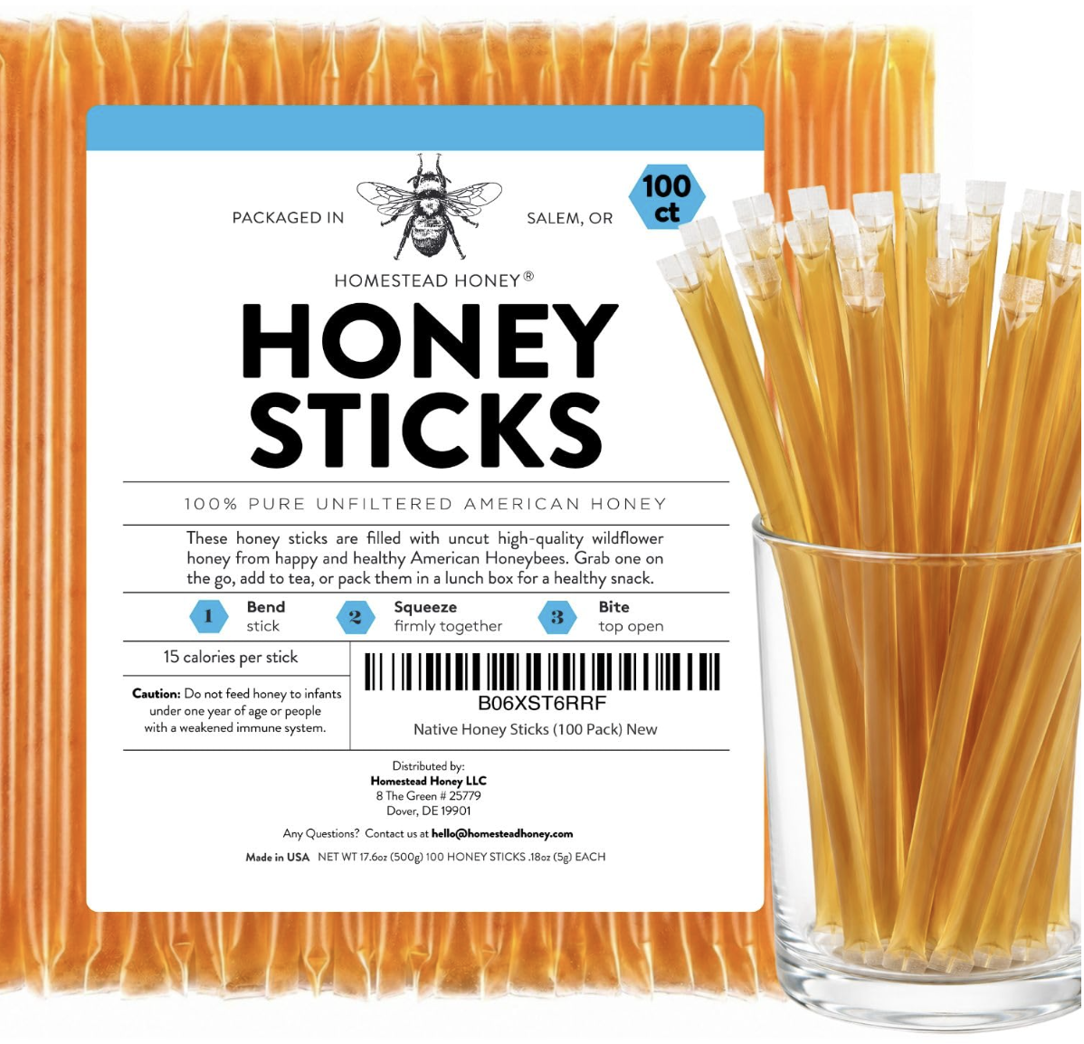 Homestead Honey Native Sticks 100 Count