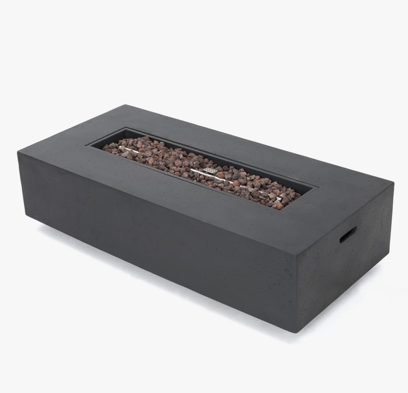 Oquendo Rectangle Magnesium Oxide Propane Outdoor Fireplace