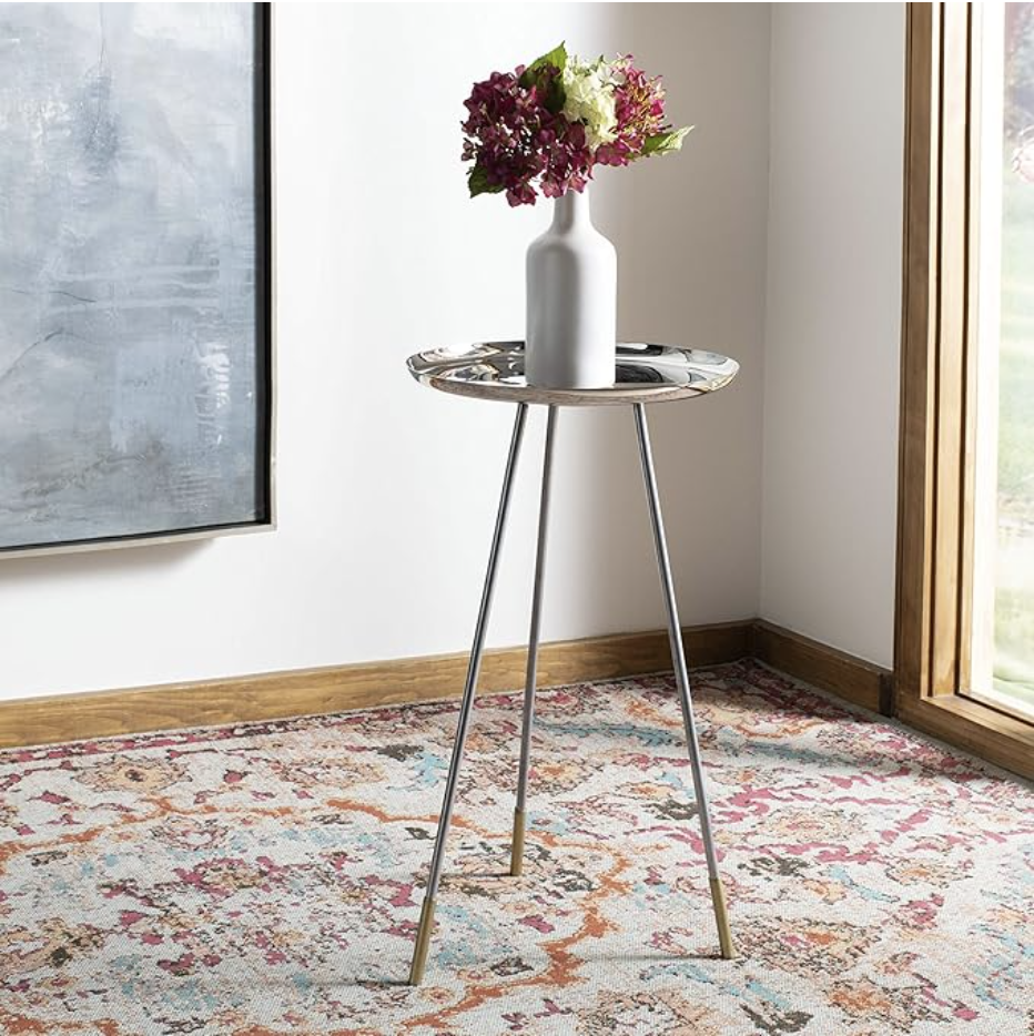 Silver and Gold Side Table