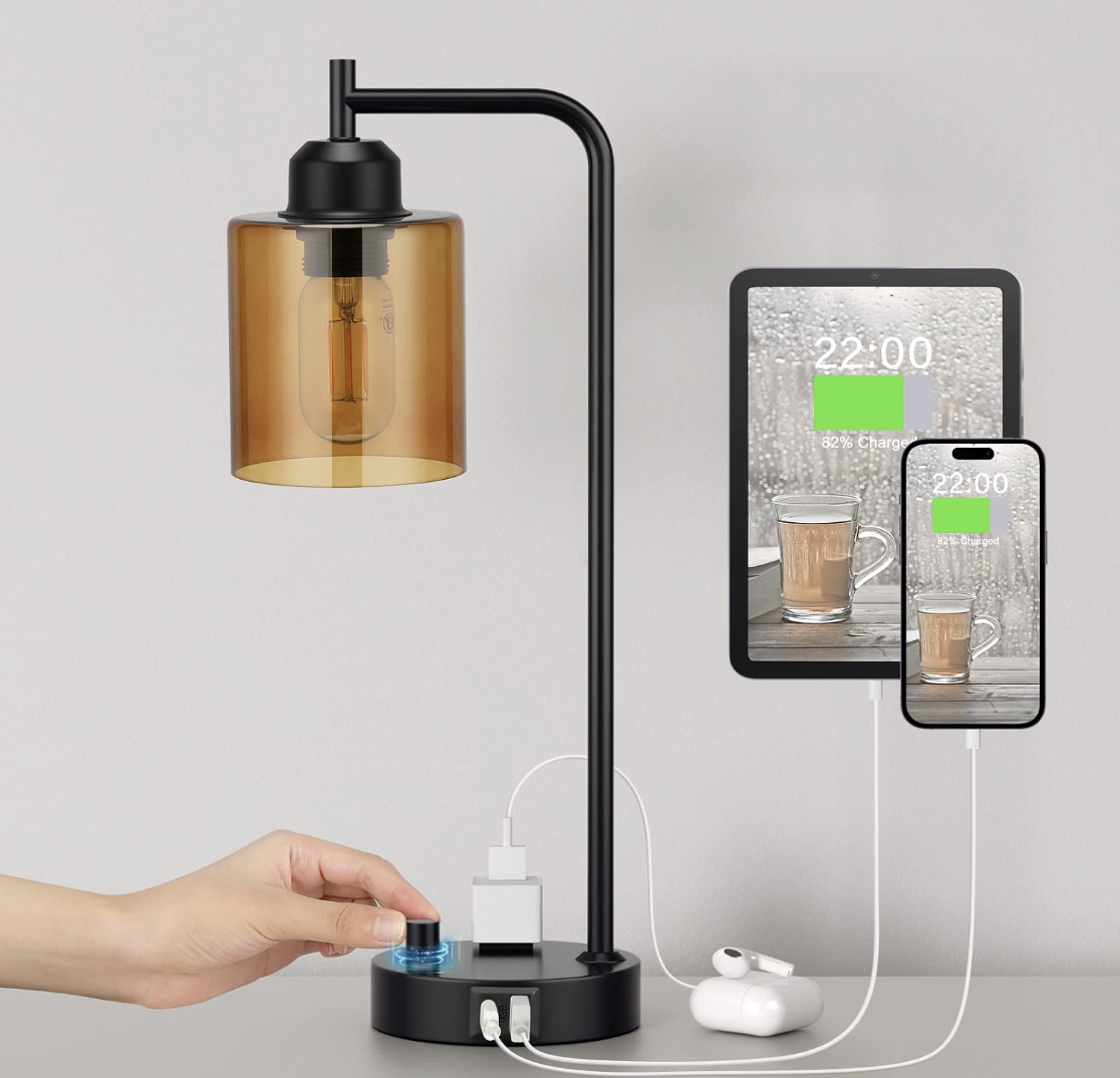 Industrial Small Desk Lamp for Nightstand