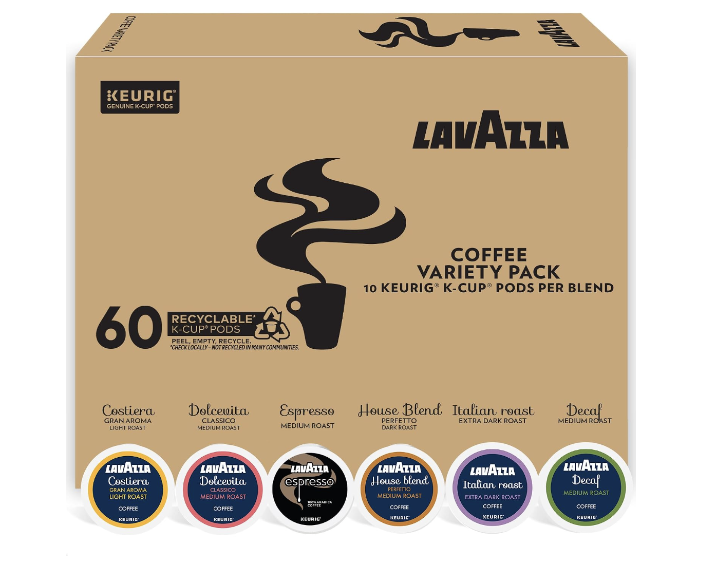 Lavazza Coffee Variety Pack (60 Count)