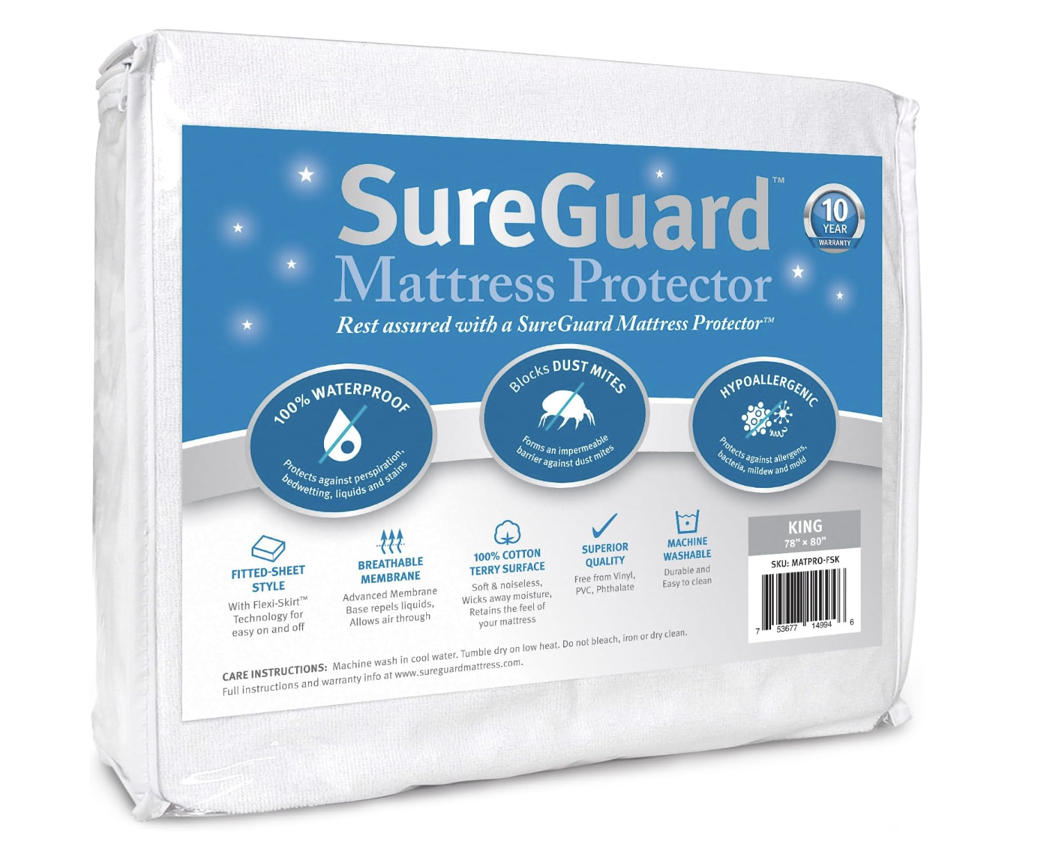 SureGuard King Size Mattress Protector