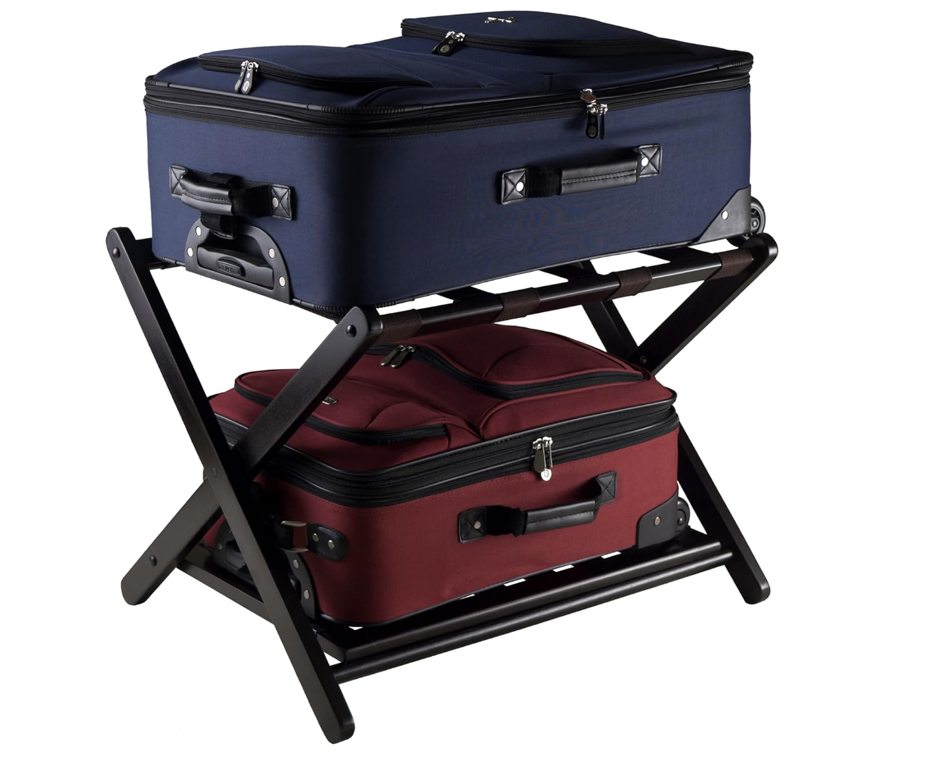 Luggage Rack with Storage Shelf