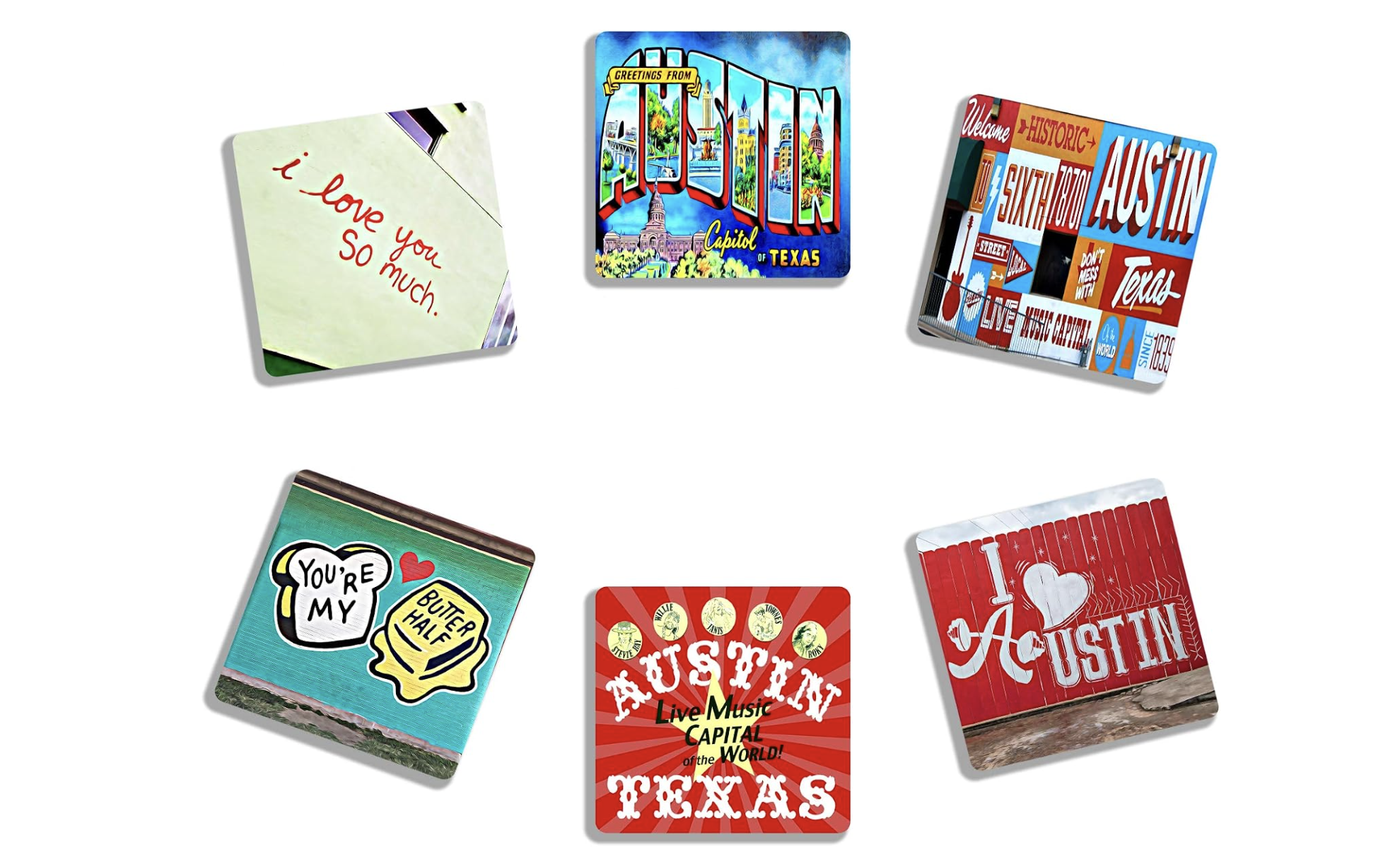 Rubber Drink Coasters (Set of 6)
