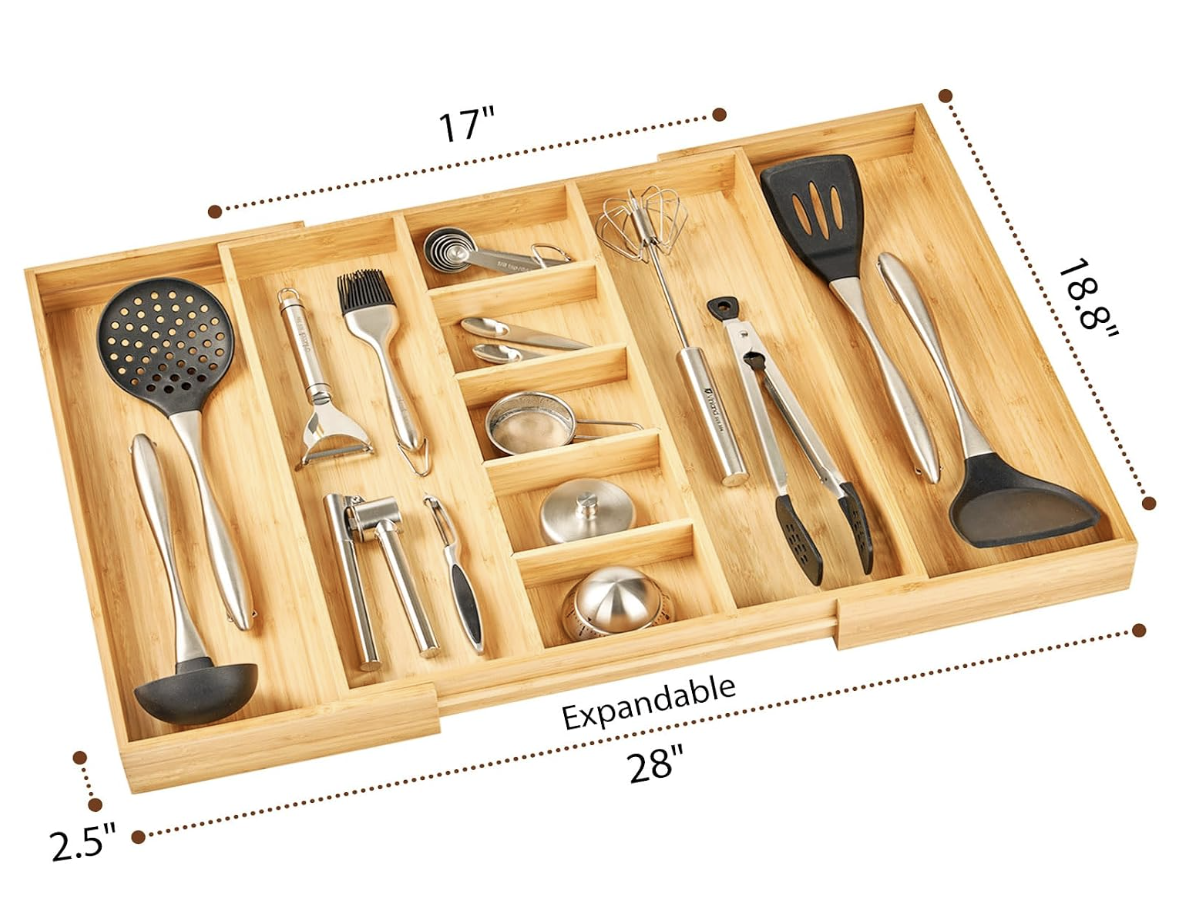 Extra Large Expandable Kitchen Drawer Organizer