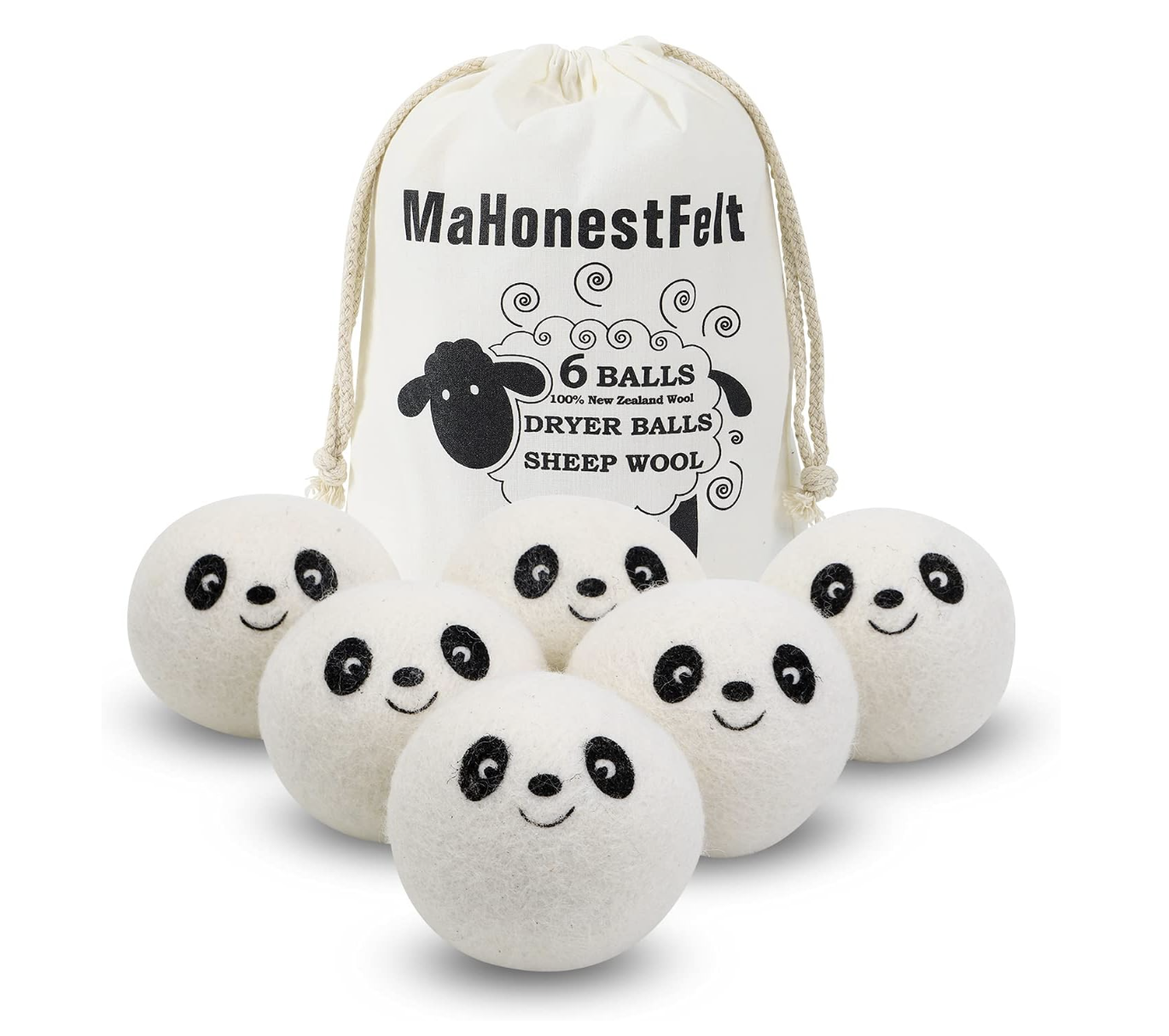 Wool Dryer Balls (Pack of 6)