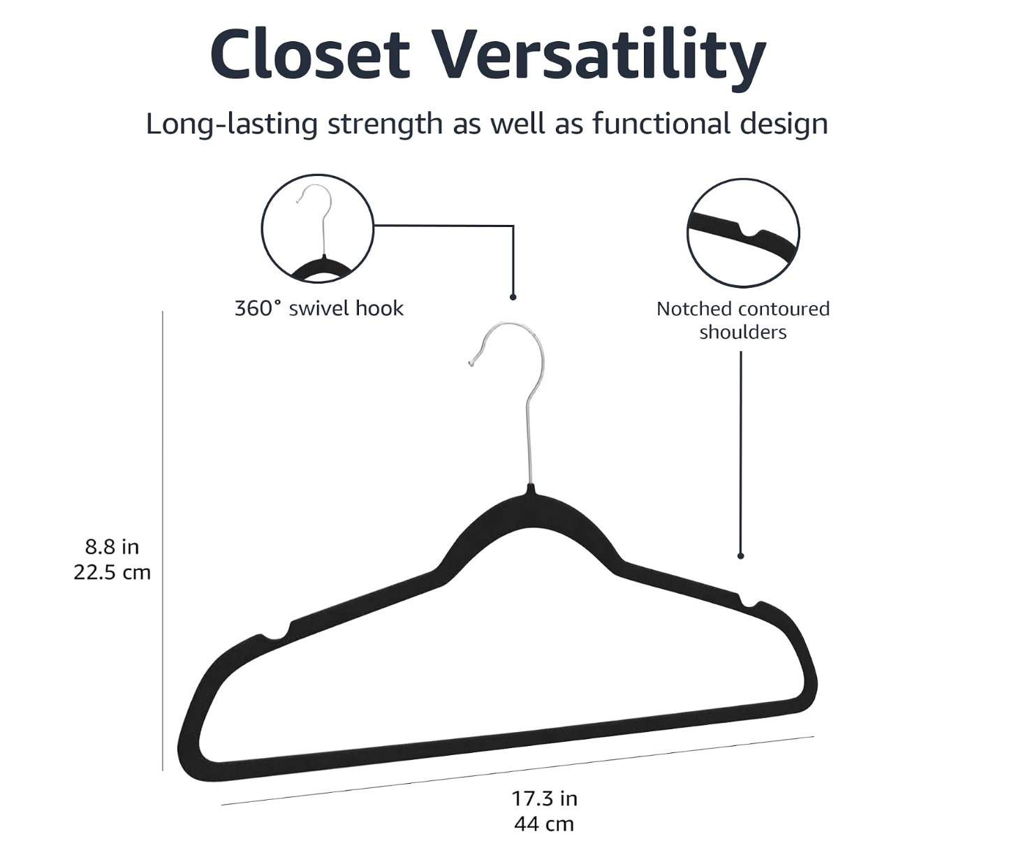 Slim Velvet Non-Slip Hangers (50 Pack)