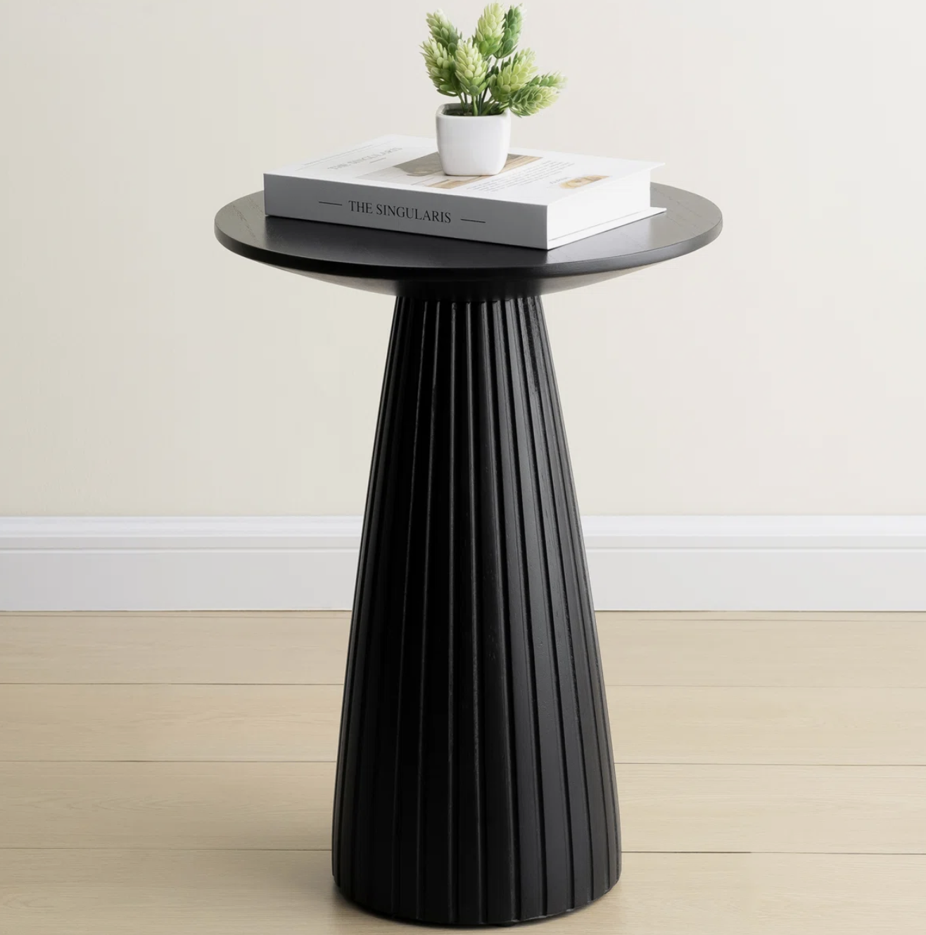 Albertice 19.9" Tall Wood Round End Table