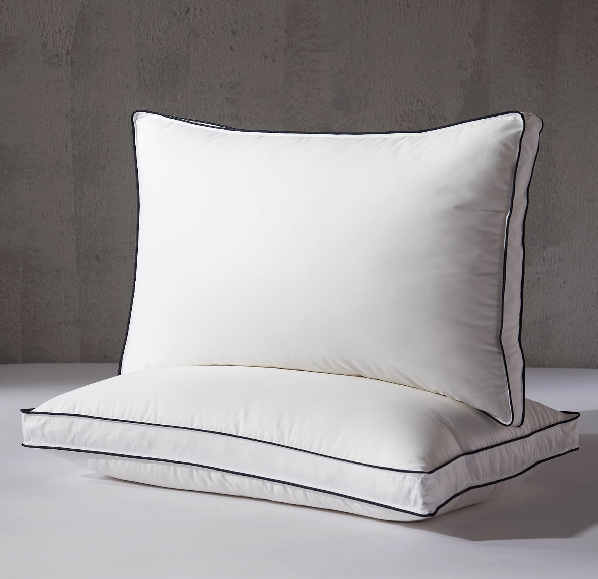 Goose Feather Down Fiber Pillow 20’’x28'' Gusseted Pillow 2 Pack