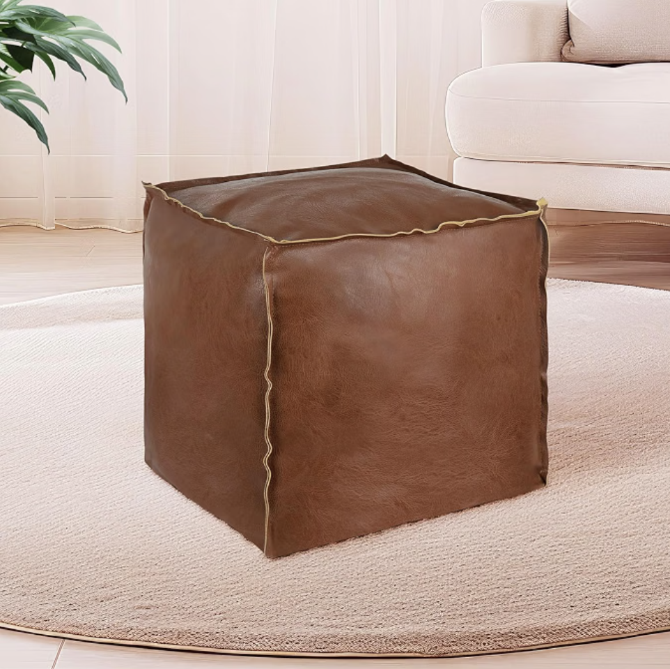 Square Pouf Ottoman Cover