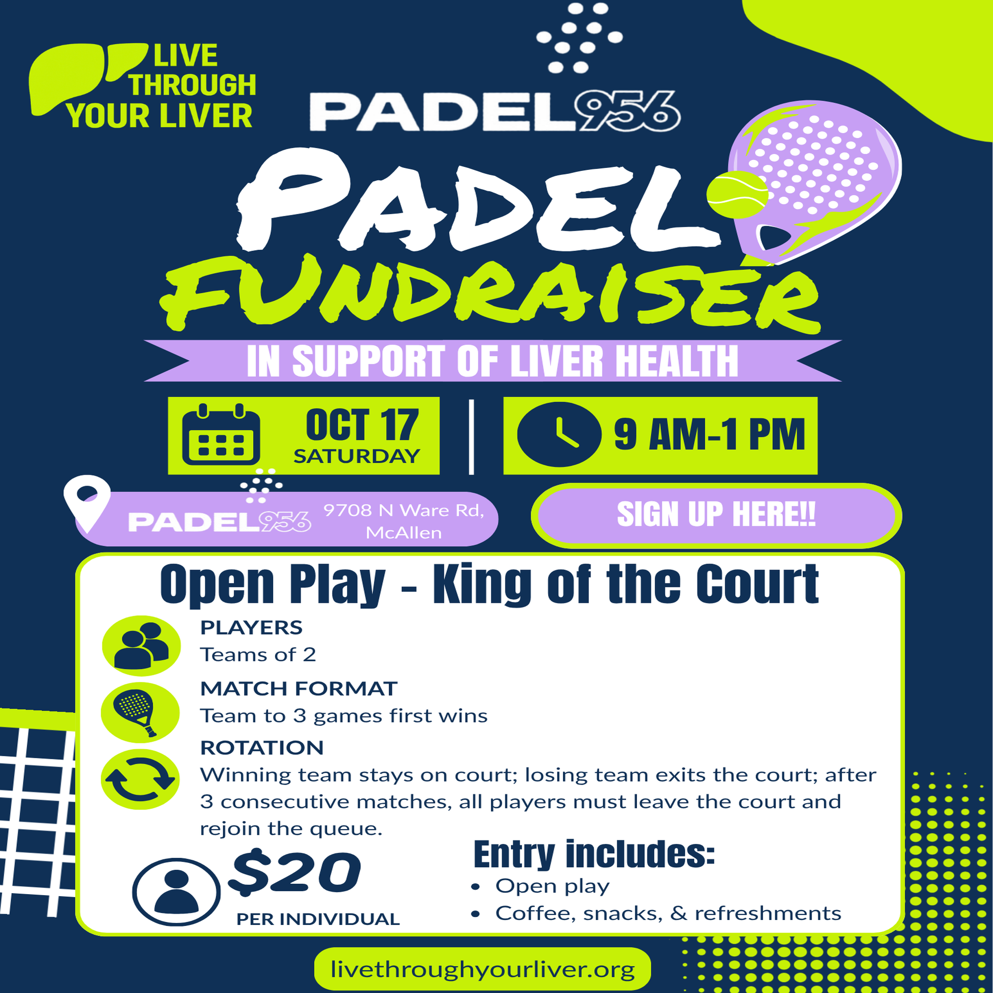 🎾 Live Through Your Liver Padel 956 Open Play