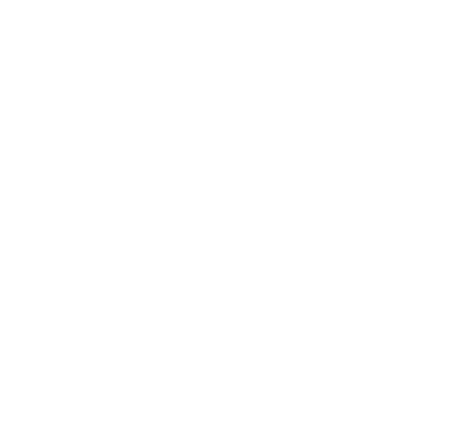 Black and white outline of a four-leaf clover with a flame in the center.