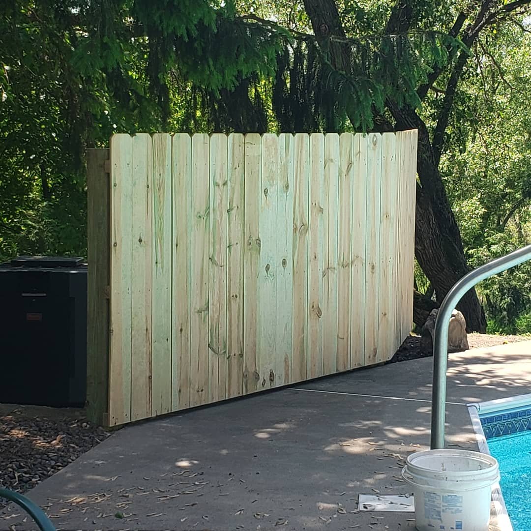 privacy fence erected by Hosmer Construction