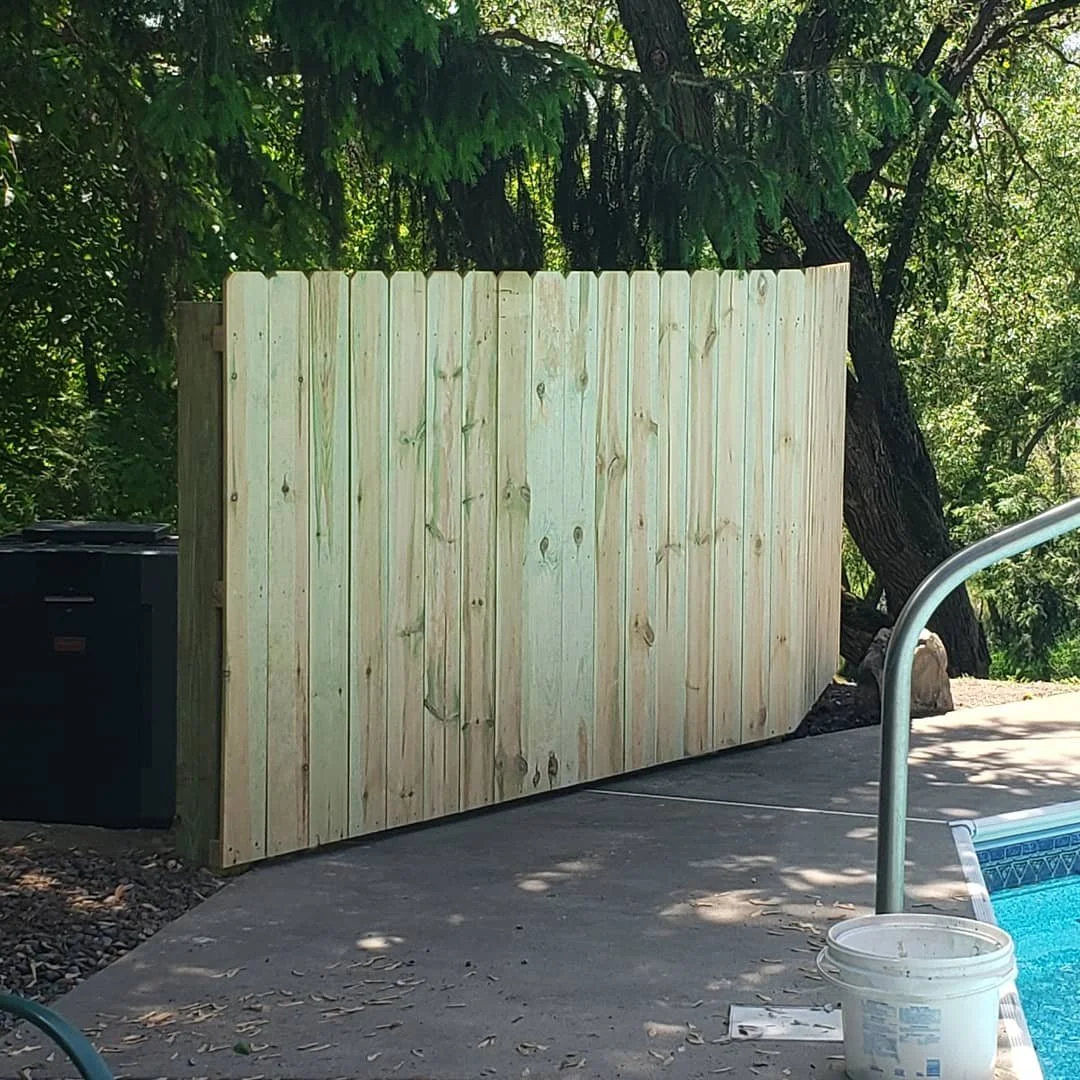 Built And Installed A Customized Privacy Fence To Hide Pool Equipment