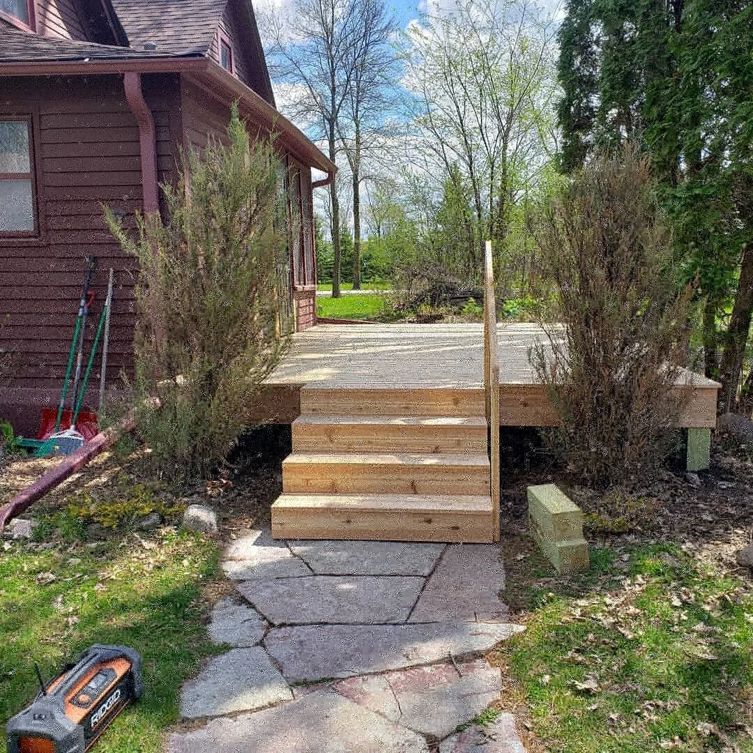 Built A New Front Deck And Entrance Steps