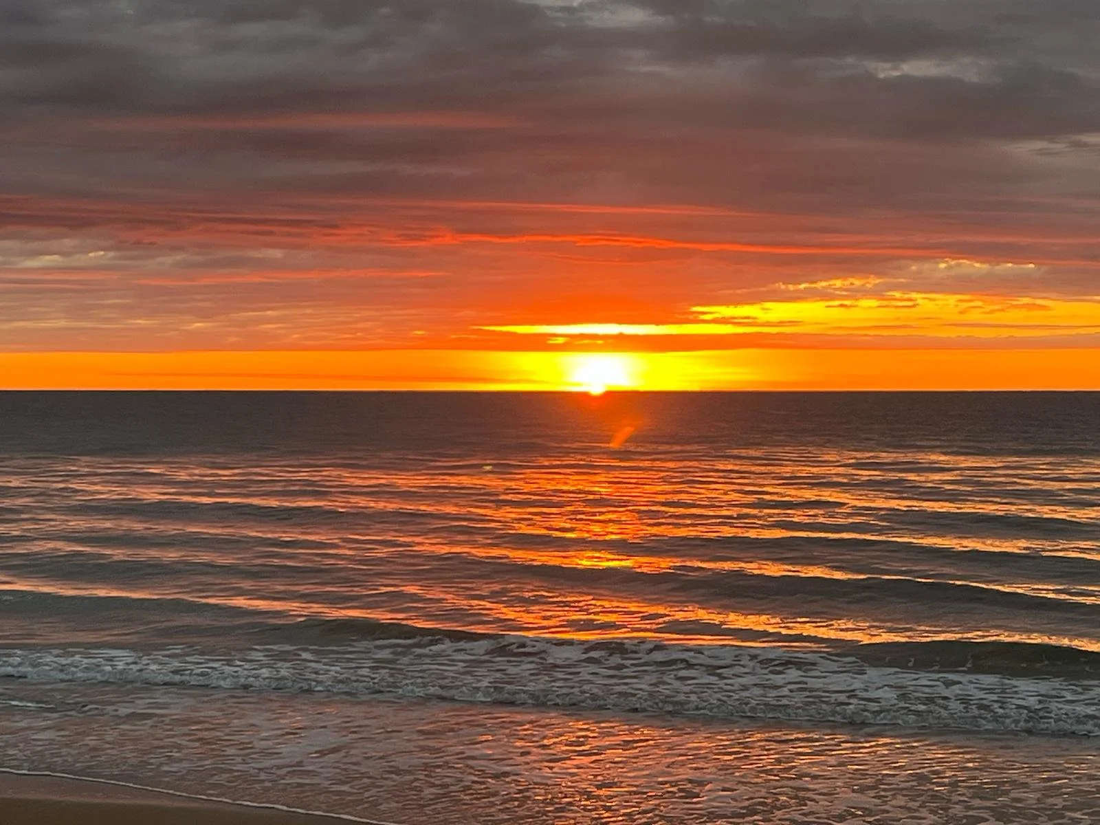 sunrise over the beach