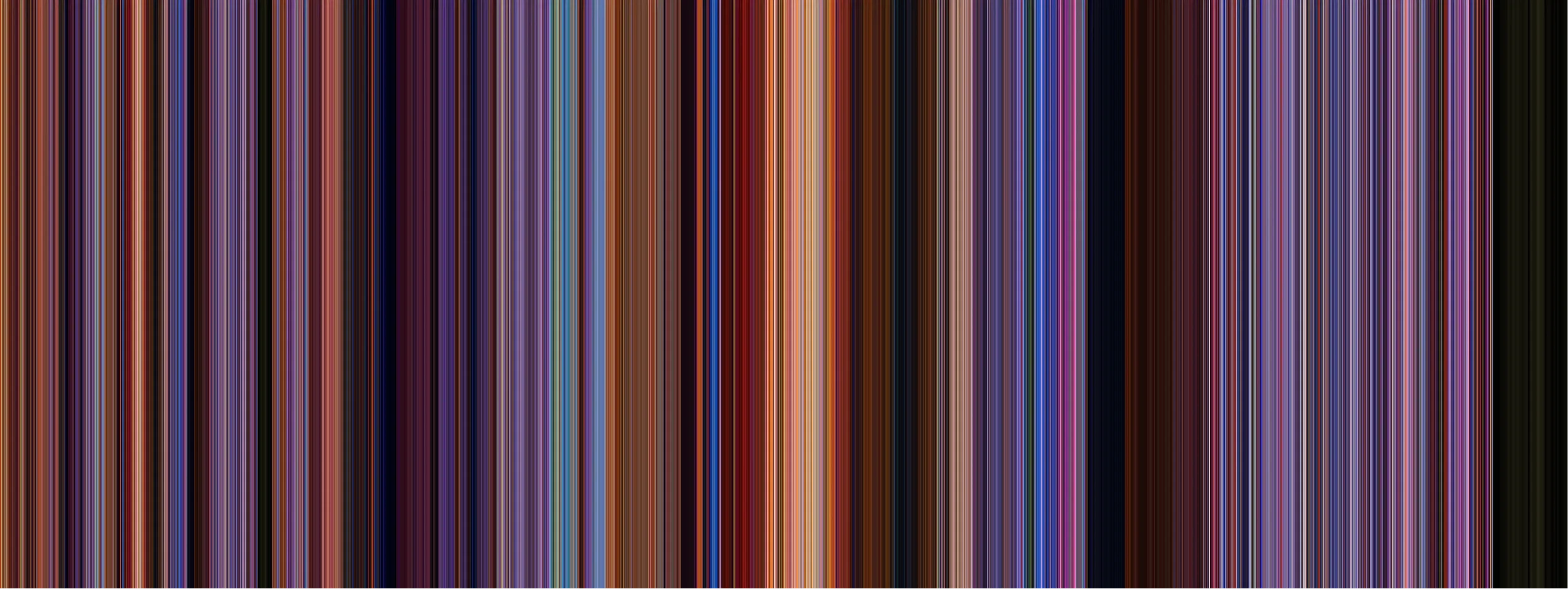 An abstract image with vertical multicolored stripes blending into each other.